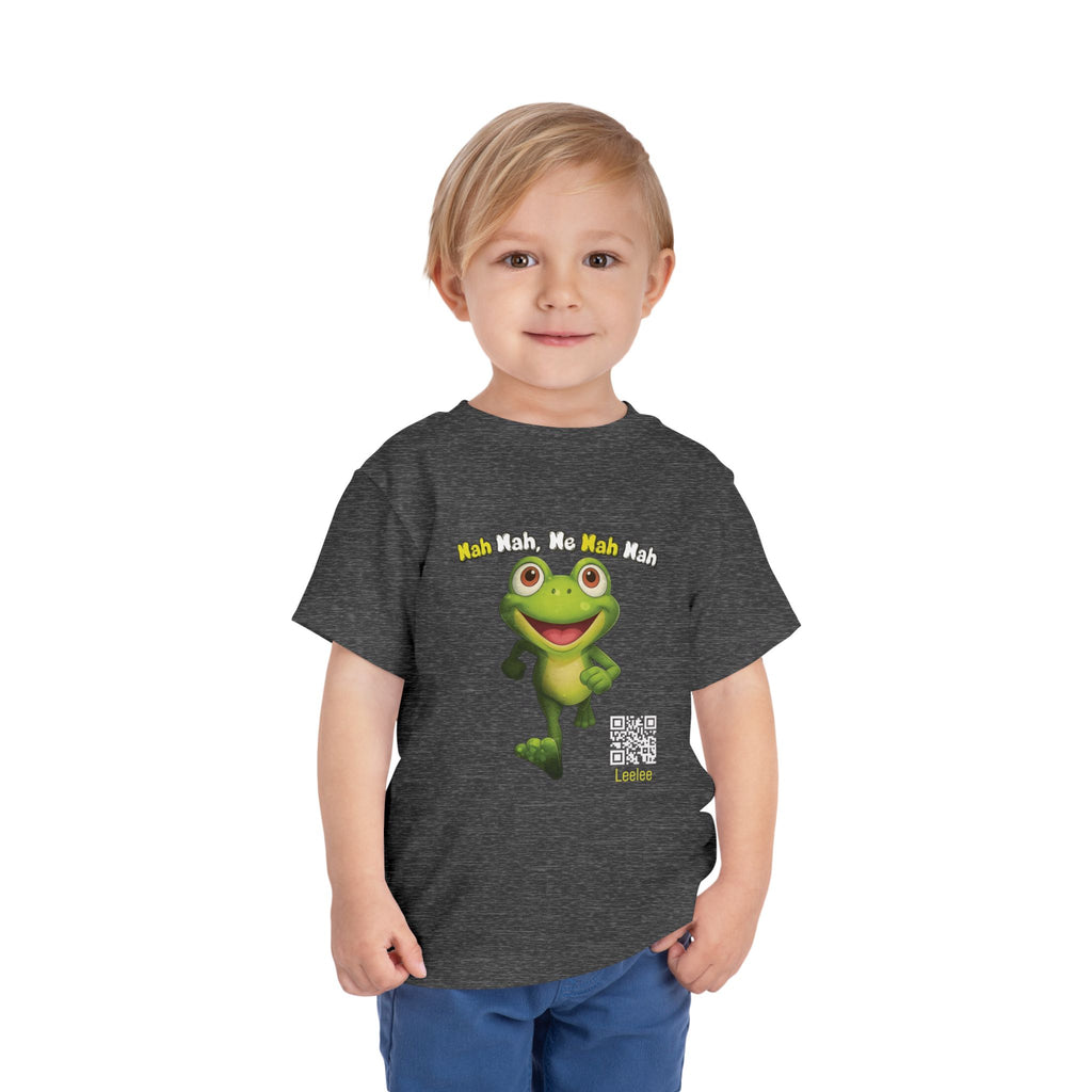 Leelee Running Frog Toddler Tee | Cute Cartoon Frog, Kids Animal Shirt