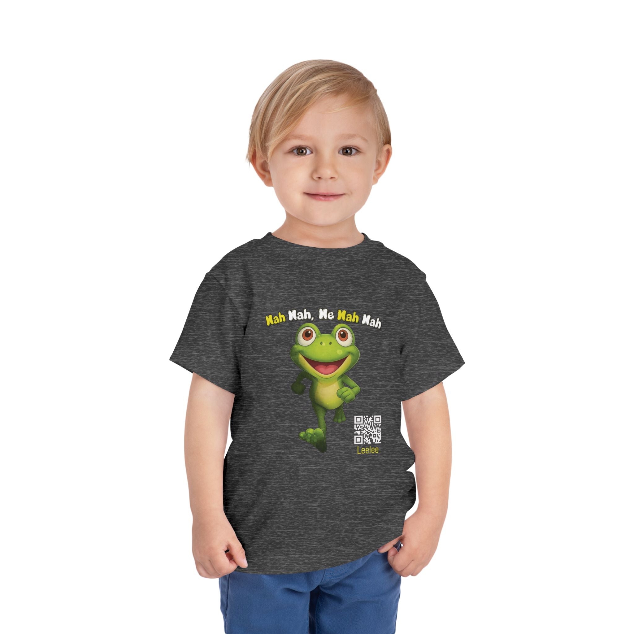 Leelee Running Frog Toddler Tee | Cute Cartoon Frog, Kids Animal Shirt