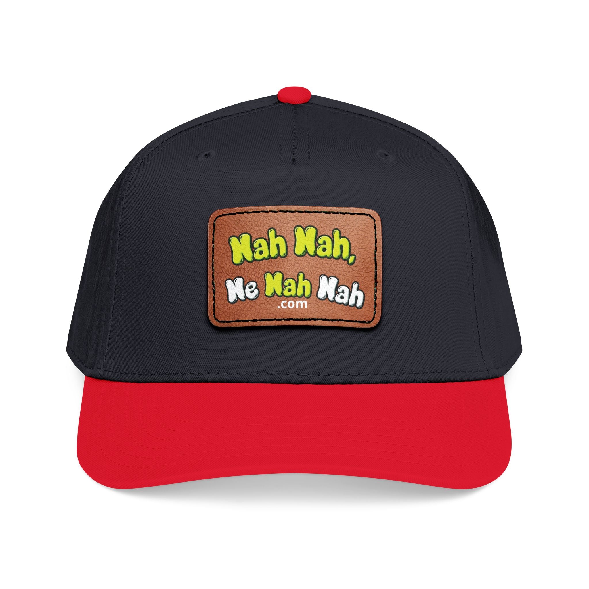 Leather Patch Baseball Cap — "Nah Nah, Ne Nah Nah" Retro Dad Hat