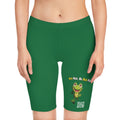 Leelee Frog Inspired Women's Bike Shorts (Green) — Cute 'Nah Nah, Ne Nah Nah' Graphic