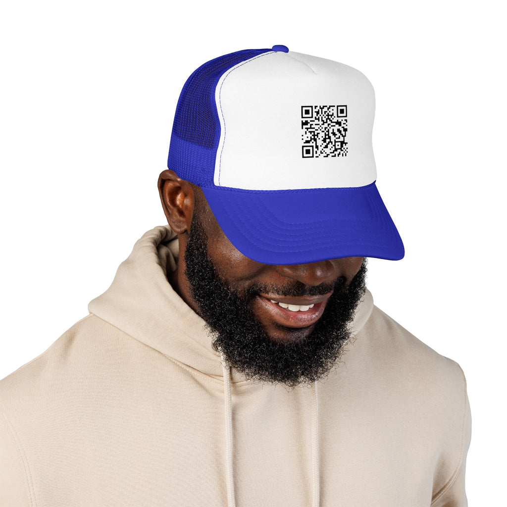 QR Code Trucker Hat — Scanable Tech Graphic Cap