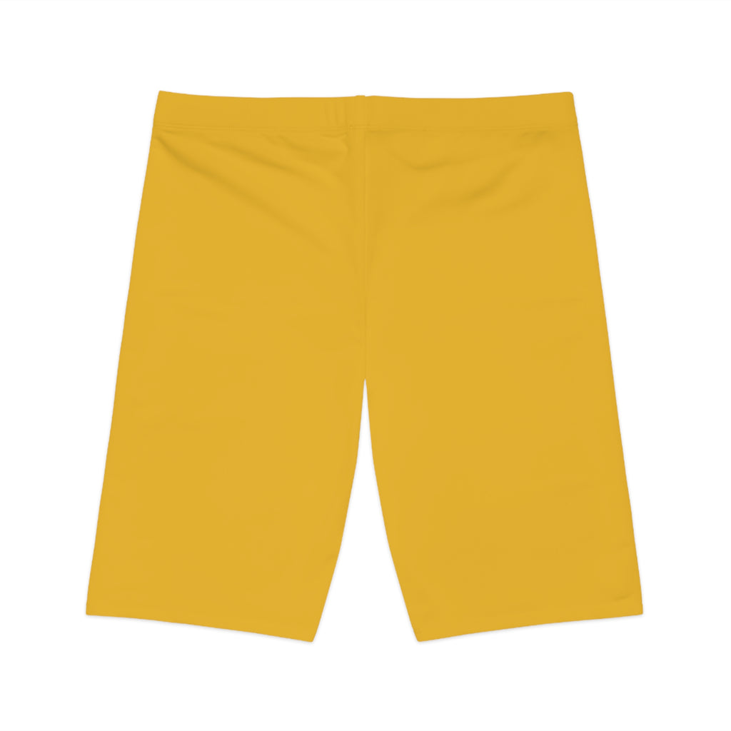 Leelee Frog Inspired Women's Bike Shorts (Yellow) — Cute 'Nah Nah, Ne Nah Nah' Graphic