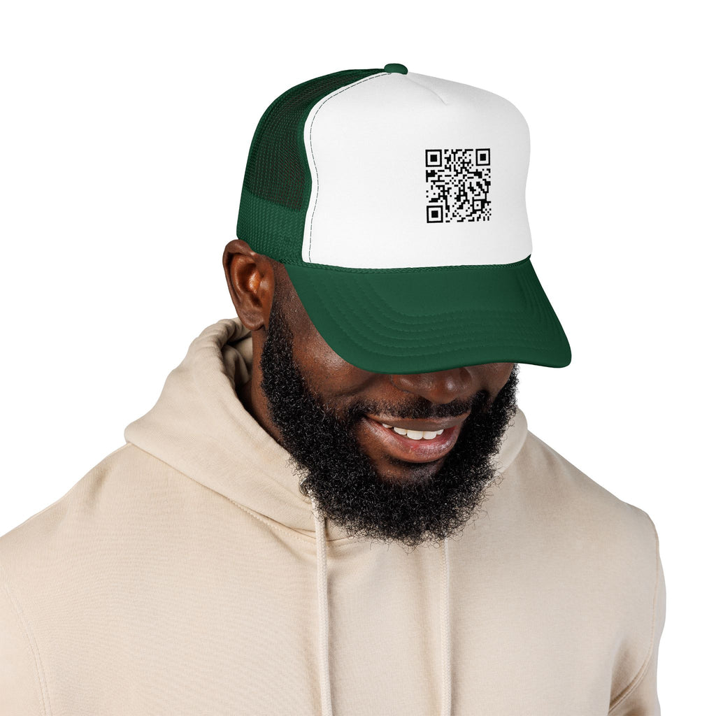 QR Code Trucker Hat — Scanable Tech Graphic Cap