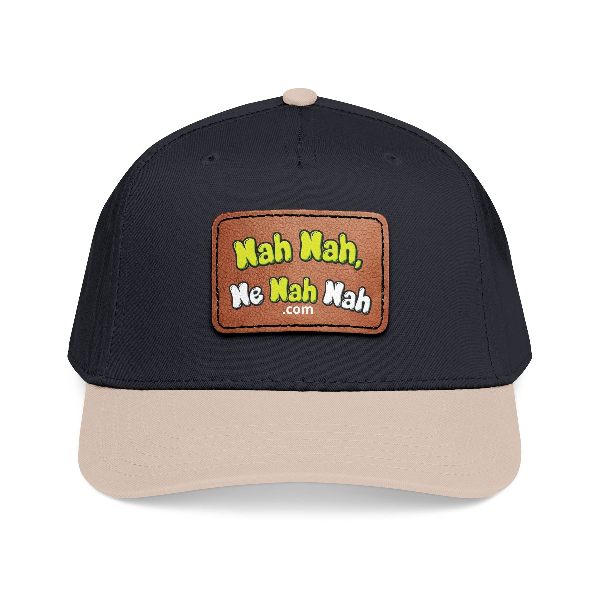 Leather Patch Baseball Cap — "Nah Nah, Ne Nah Nah" Retro Dad Hat