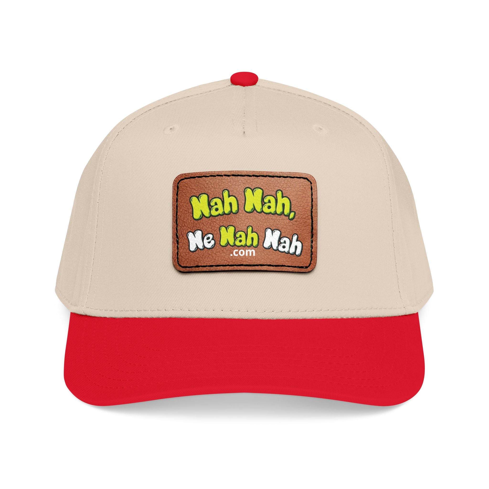 Leather Patch Baseball Cap — "Nah Nah, Ne Nah Nah" Retro Dad Hat