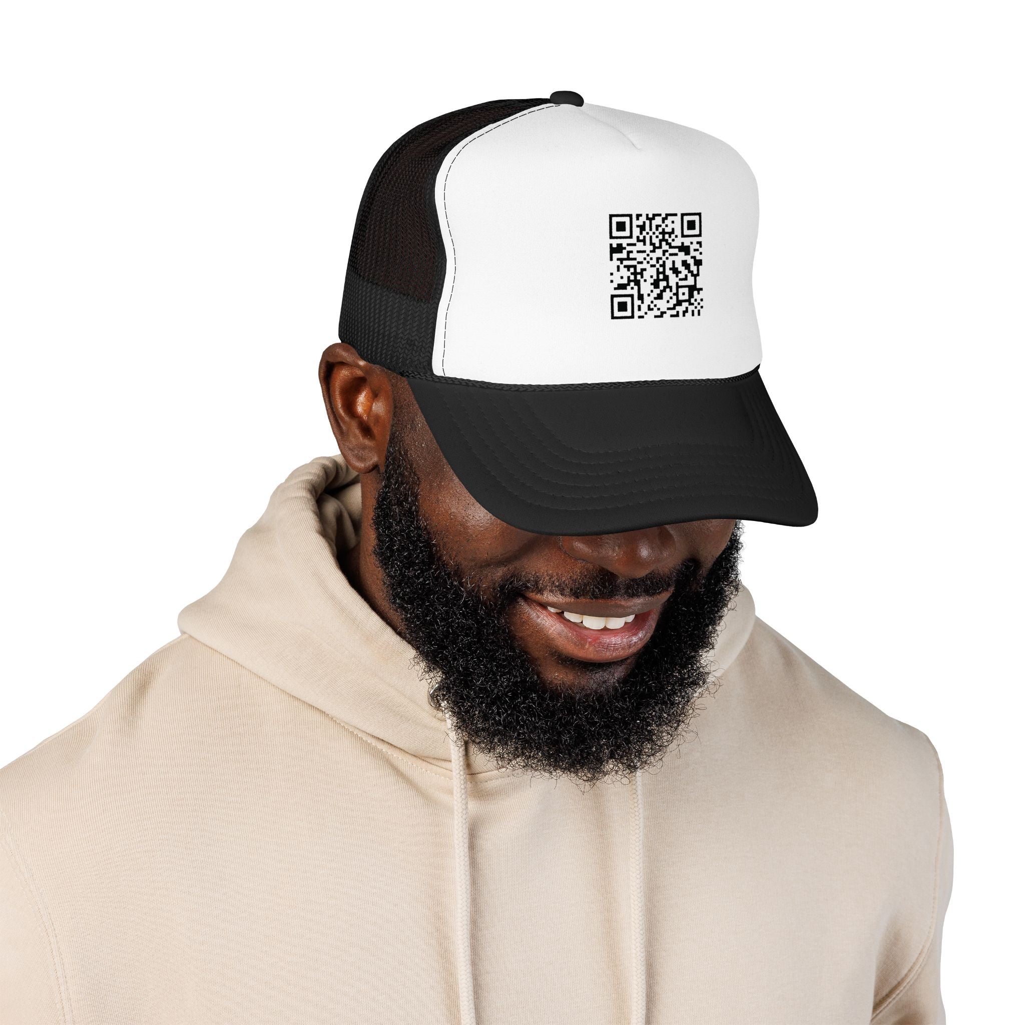 QR Code Trucker Hat — Scanable Tech Graphic Cap