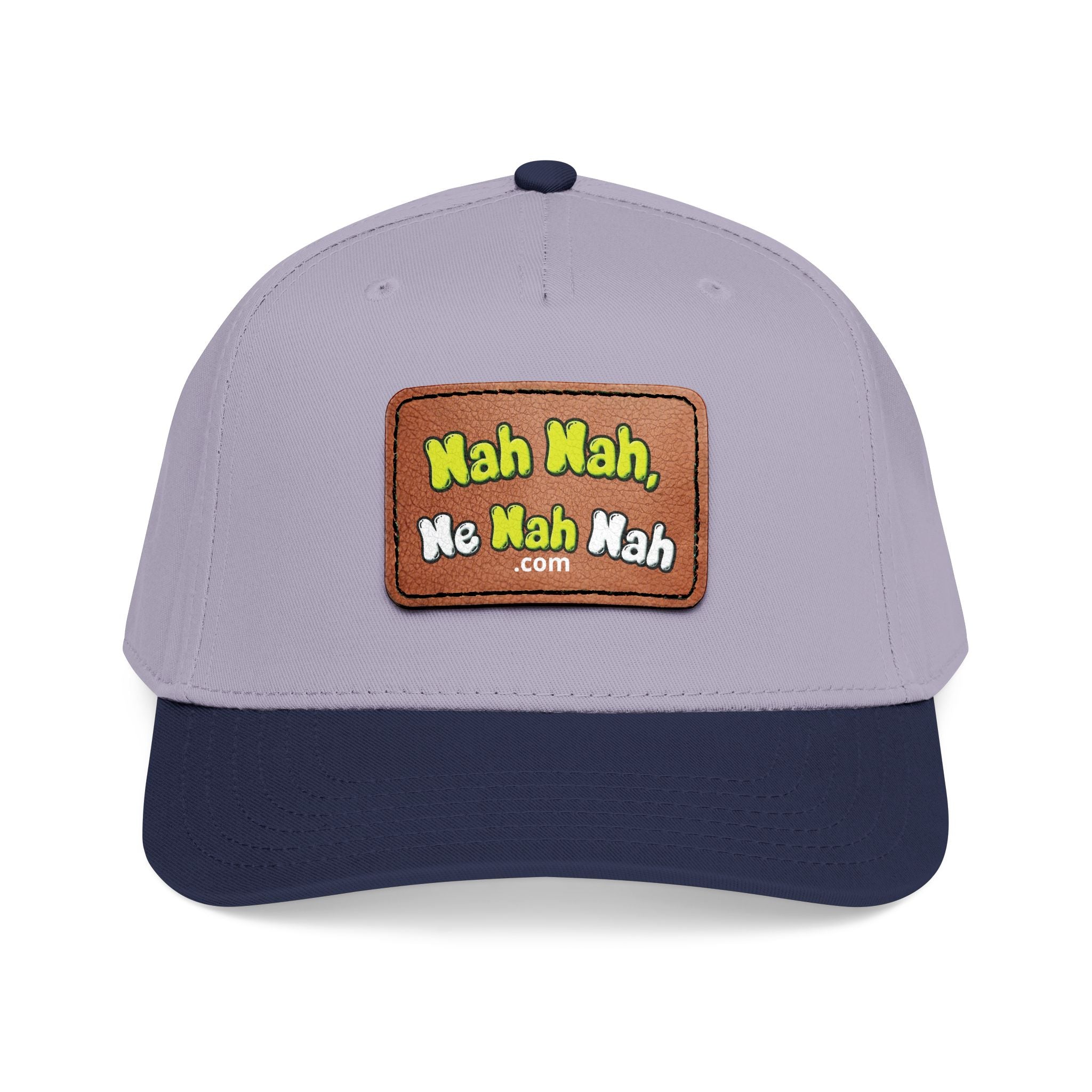 Leather Patch Baseball Cap — "Nah Nah, Ne Nah Nah" Retro Dad Hat