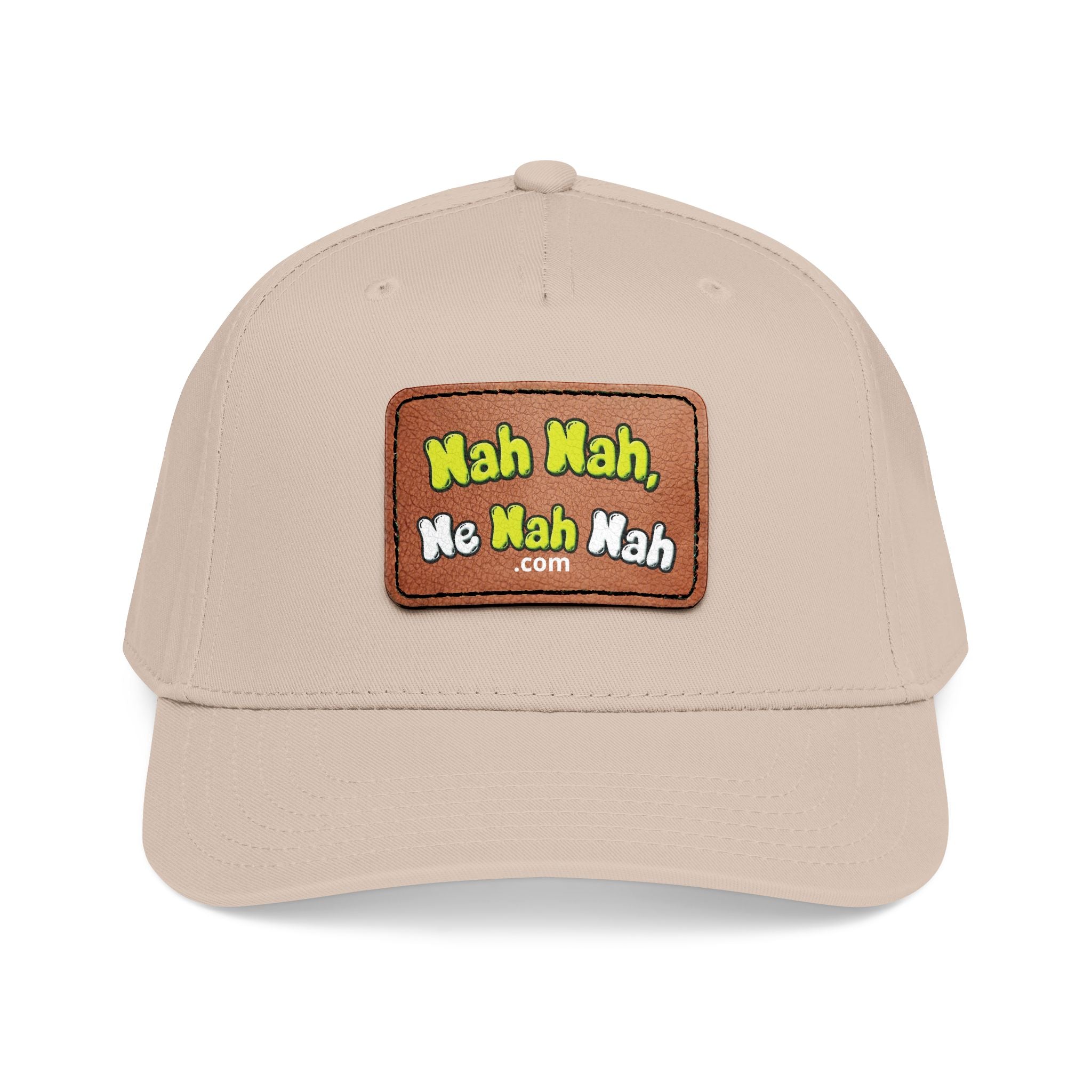 Leather Patch Baseball Cap — "Nah Nah, Ne Nah Nah" Retro Dad Hat