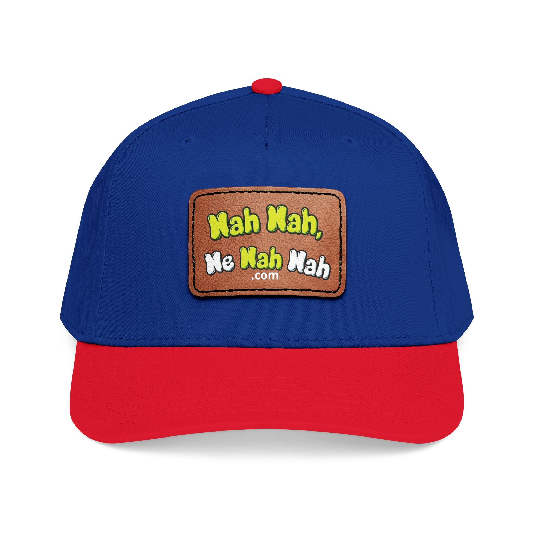 Leather Patch Baseball Cap — "Nah Nah, Ne Nah Nah" Retro Dad Hat