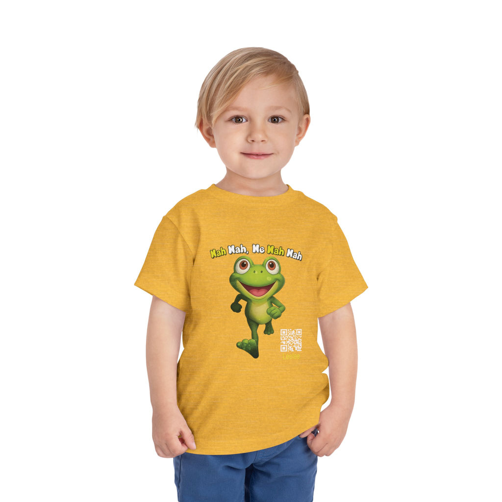 Leelee Running Frog Toddler Tee | Cute Cartoon Frog, Kids Animal Shirt