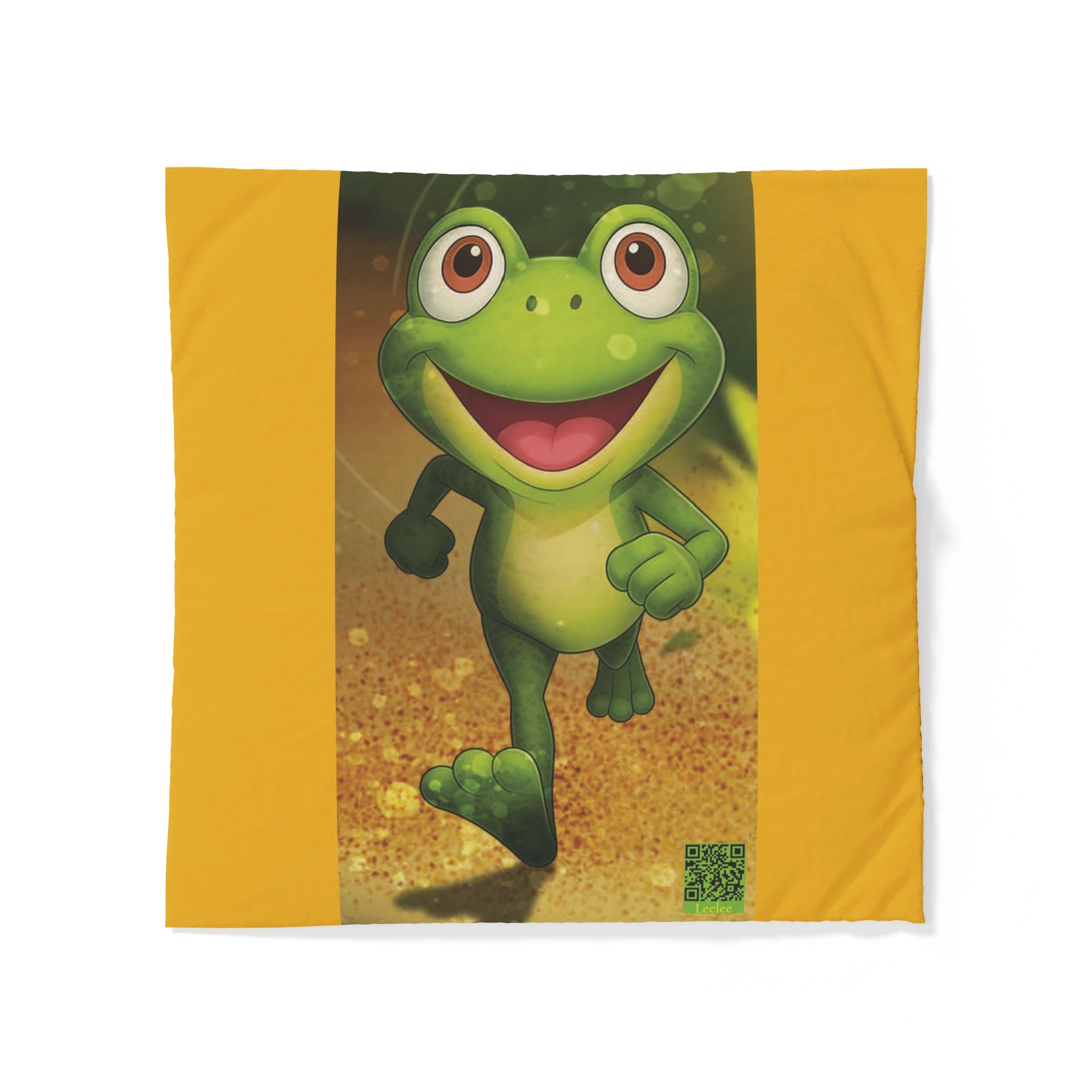 Cute Leelee Frog Cotton Duvet Cover — Kids' Cartoon Bedding