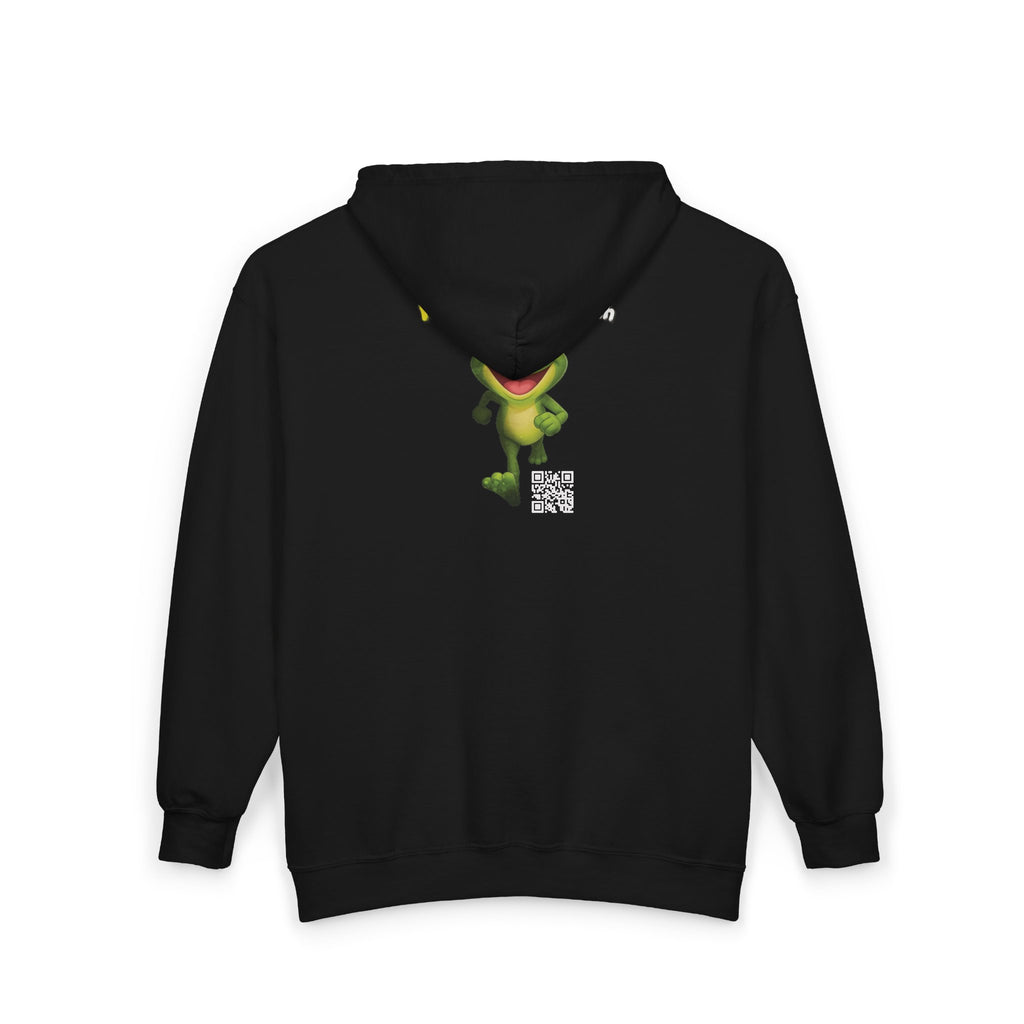 Leelee Running Frog Zip Pro Hoodie — Cute "Nah Nah, Ne Nah Nah" Graphic Full-Zip Sweatshirt