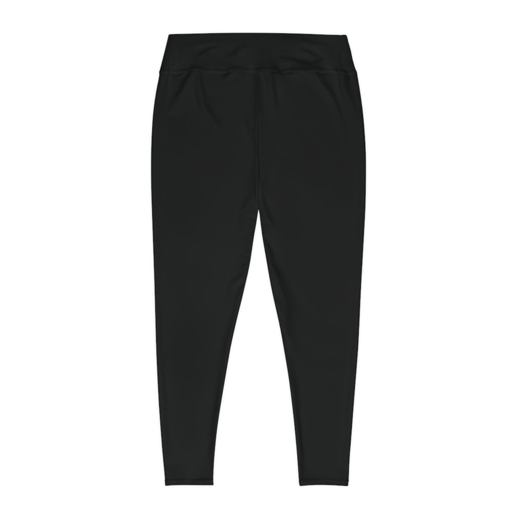 Leelee Inspired Plus Size Leggings (Black) — Cute Smiling Leelee Running Frog Graphic Leggings