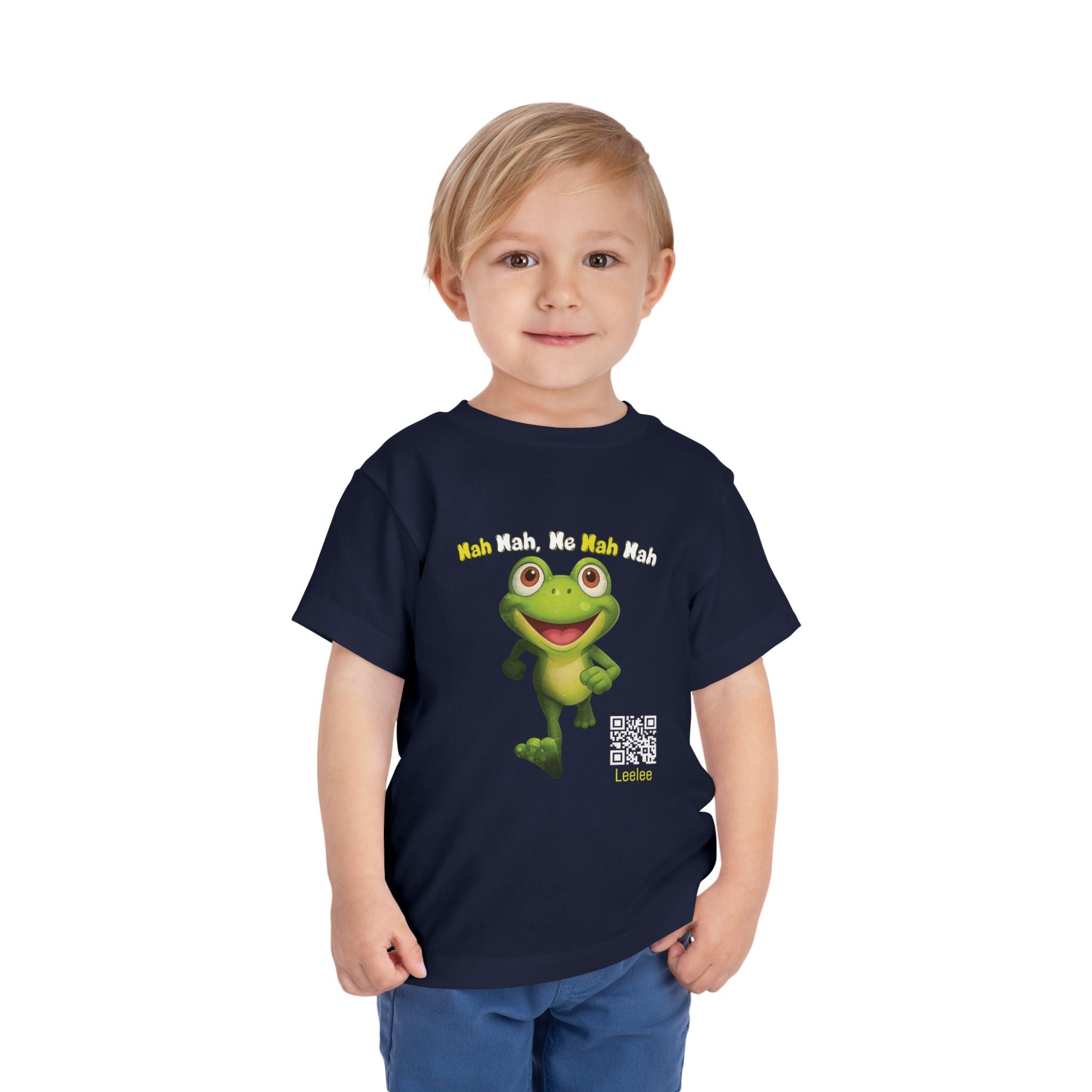 Leelee Running Frog Toddler Tee | Cute Cartoon Frog, Kids Animal Shirt
