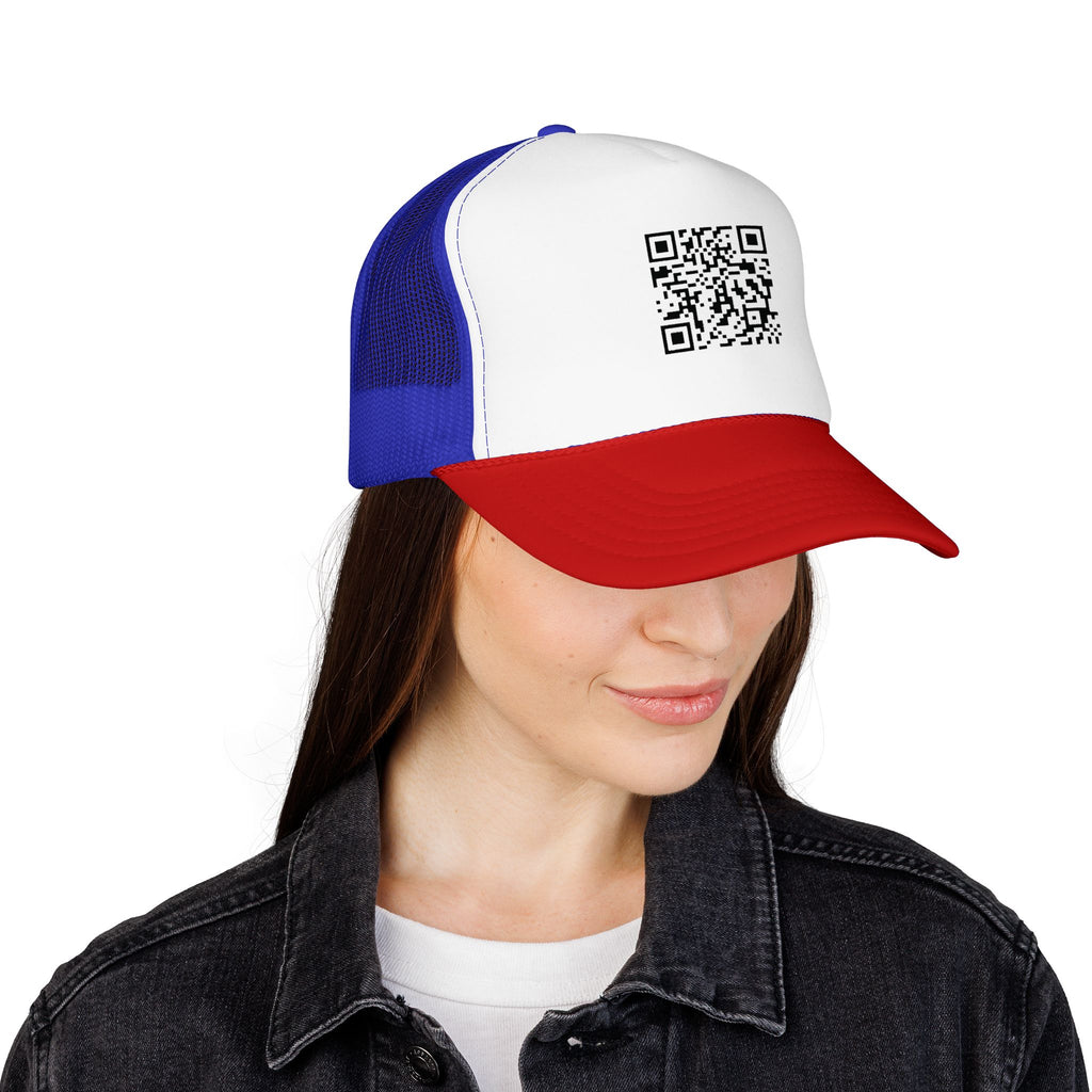 QR Code Trucker Hat — Scanable Tech Graphic Cap