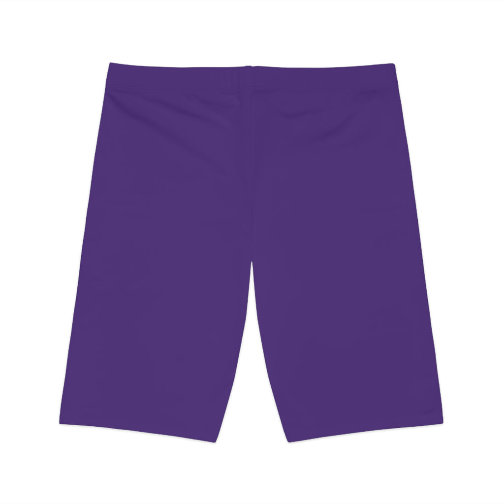 Leelee Frog Inspired Women's Bike Shorts (Purple)— Cute 'Nah Nah, Ne Nah Nah' Graphic