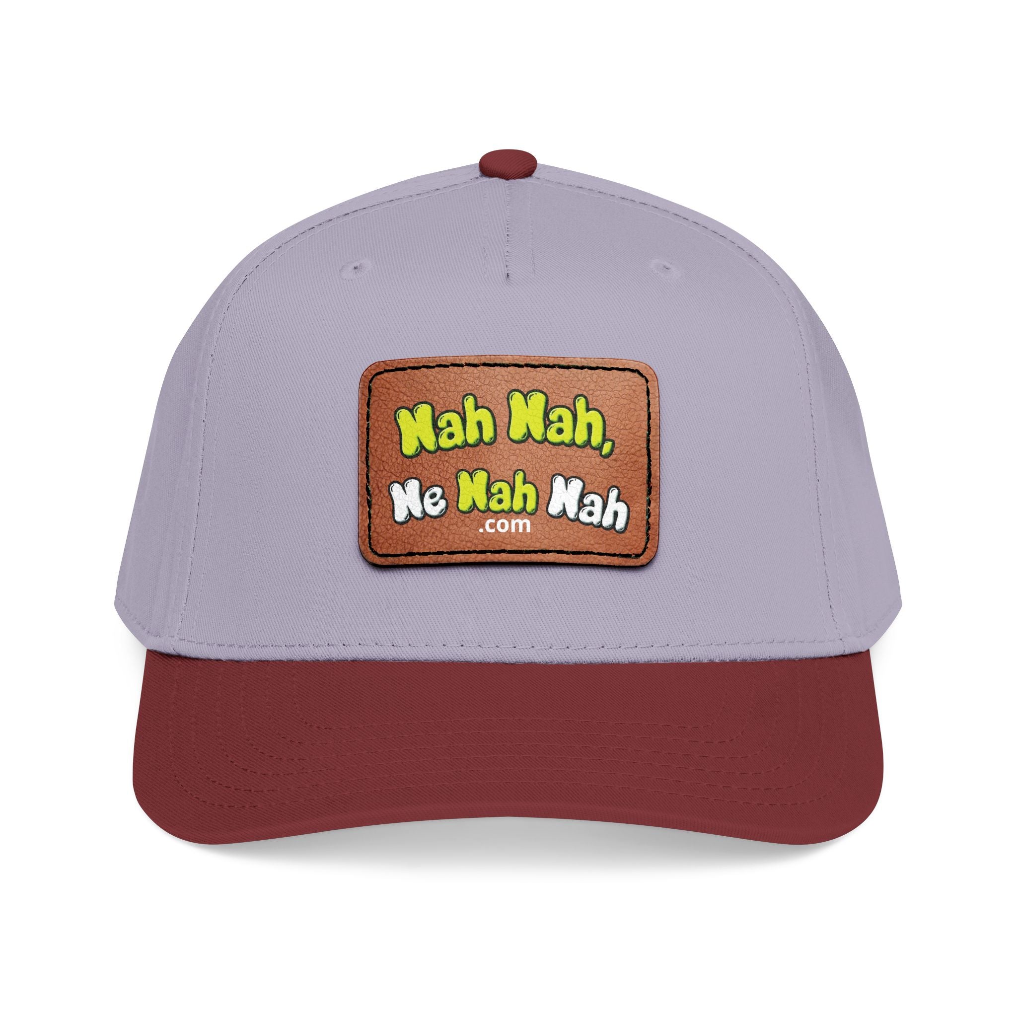 Leather Patch Baseball Cap — "Nah Nah, Ne Nah Nah" Retro Dad Hat