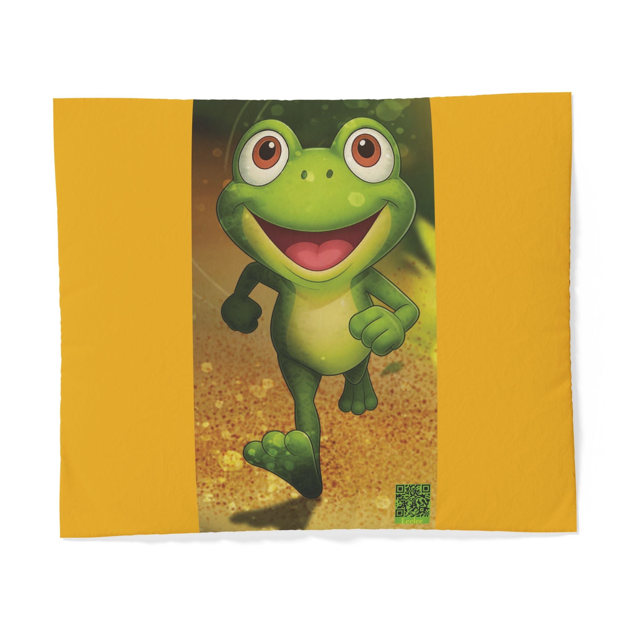Cute Leelee Frog Cotton Duvet Cover — Kids' Cartoon Bedding