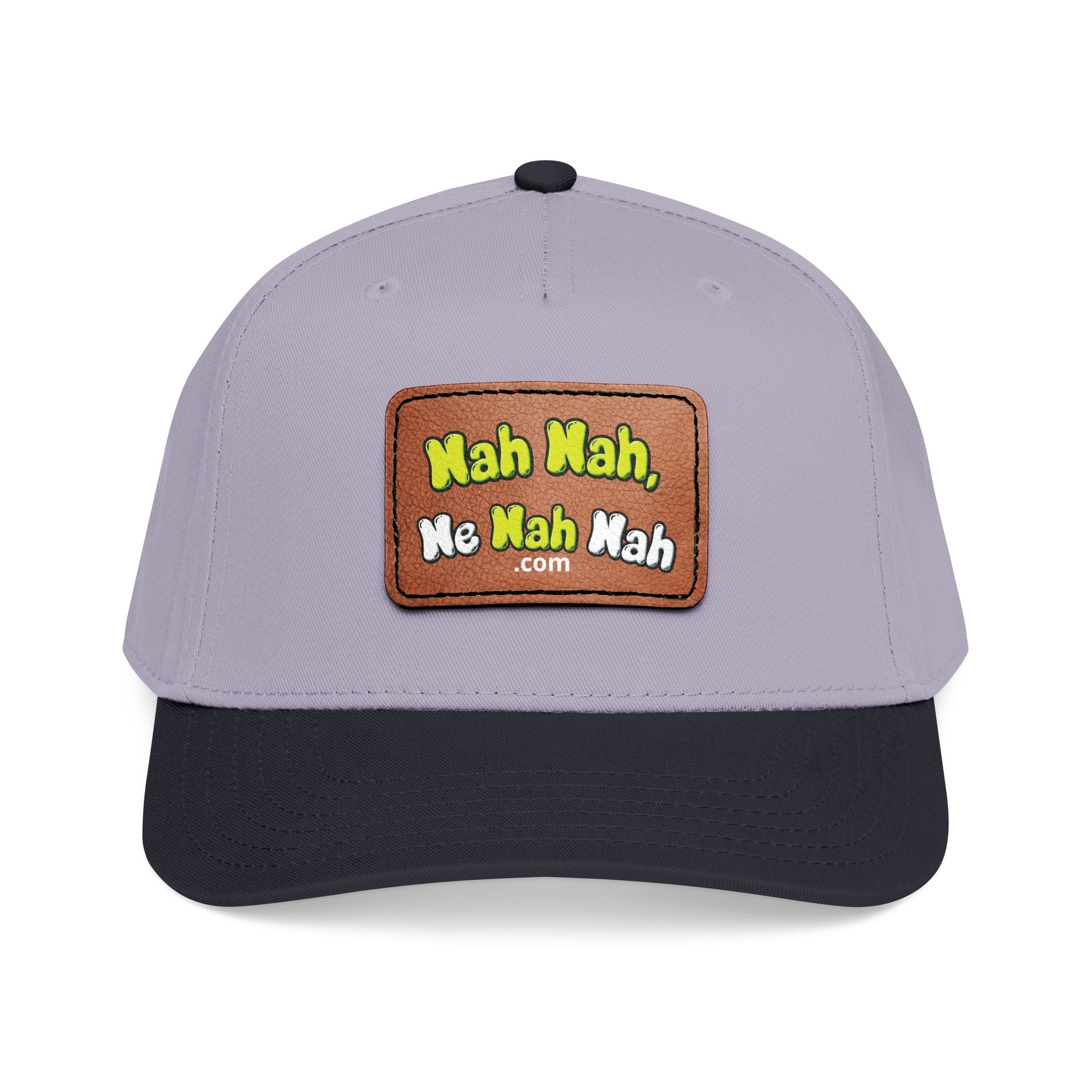 Leather Patch Baseball Cap — "Nah Nah, Ne Nah Nah" Retro Dad Hat