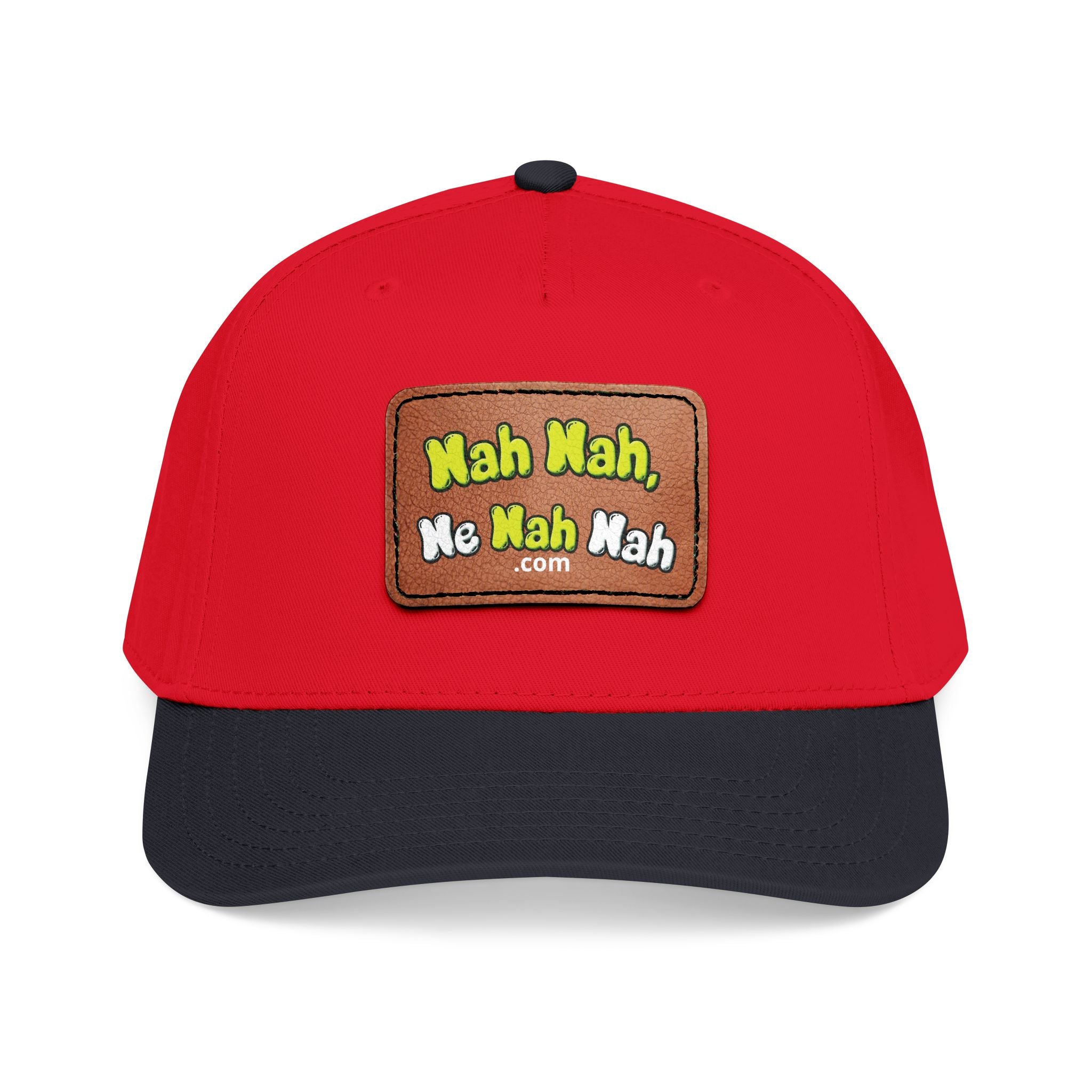 Leather Patch Baseball Cap — "Nah Nah, Ne Nah Nah" Retro Dad Hat