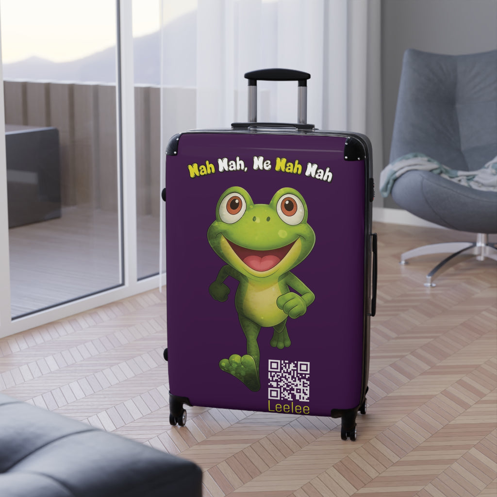 Leelee Running Frog 'Nah Nah, Ne Nah Nah' Carry-On Suitcase — Travel Luggage