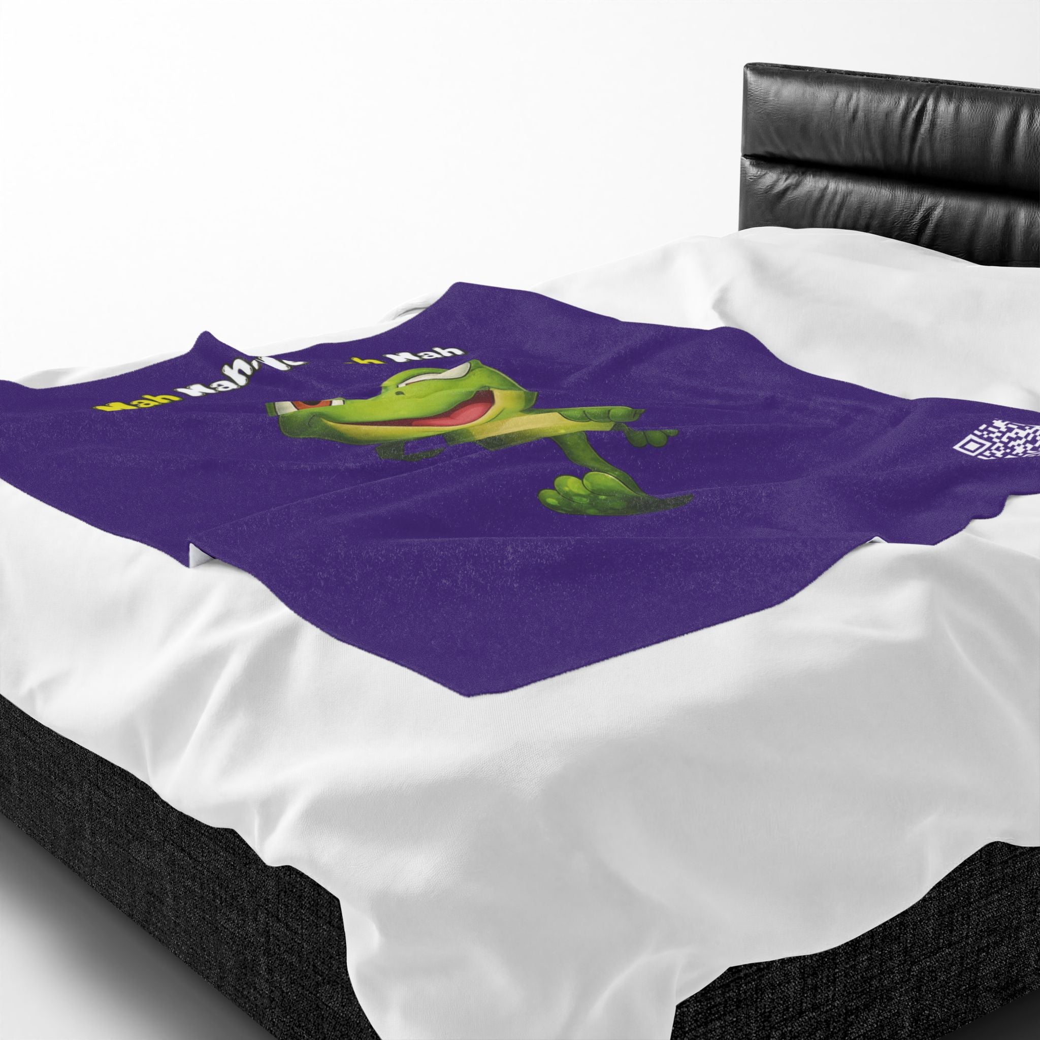 Leelee Frog Velveteen Plush Blanket — "Nah Wah, Ne Nah Nah" Cozy Throw for Kids & Frog Lovers