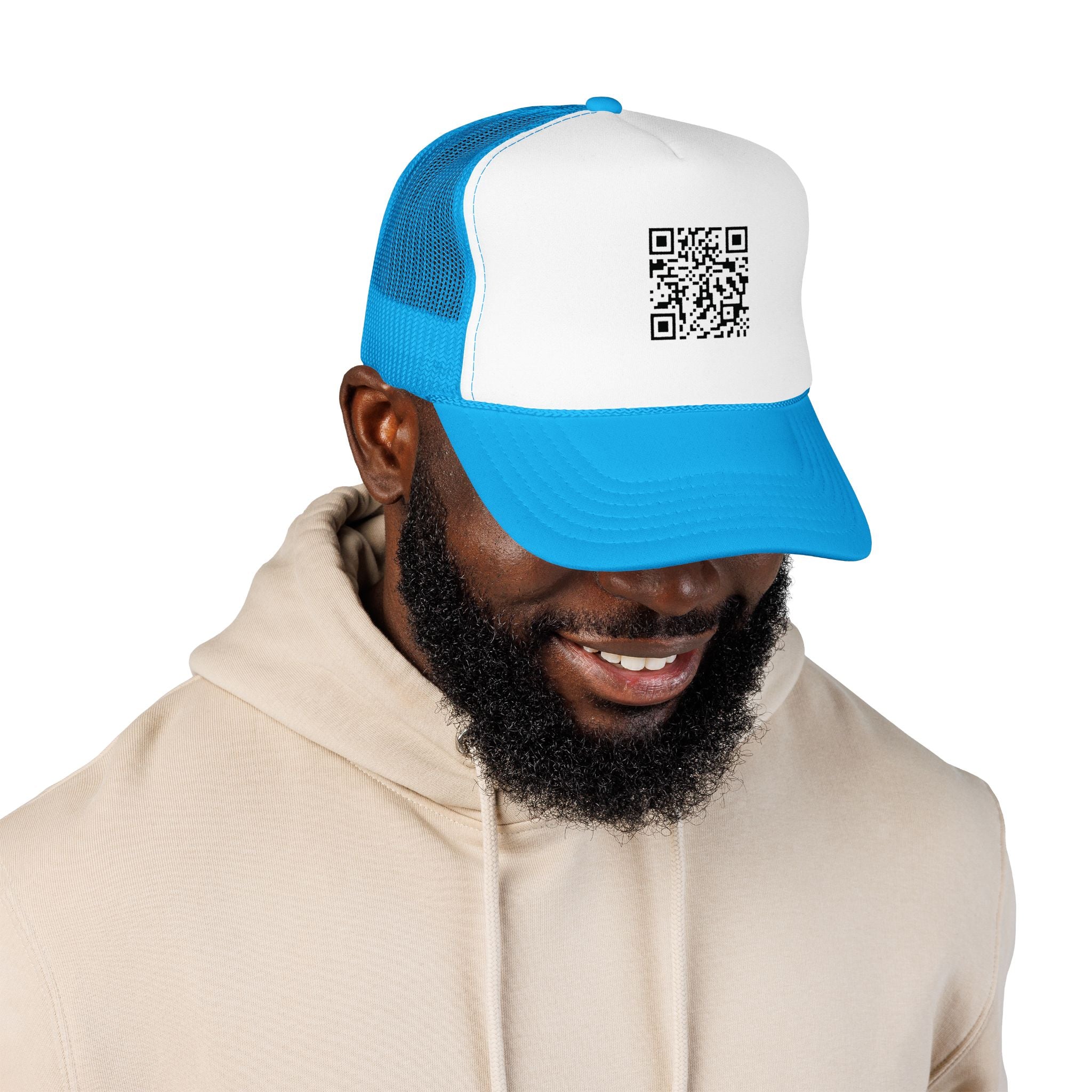 QR Code Trucker Hat — Scanable Tech Graphic Cap