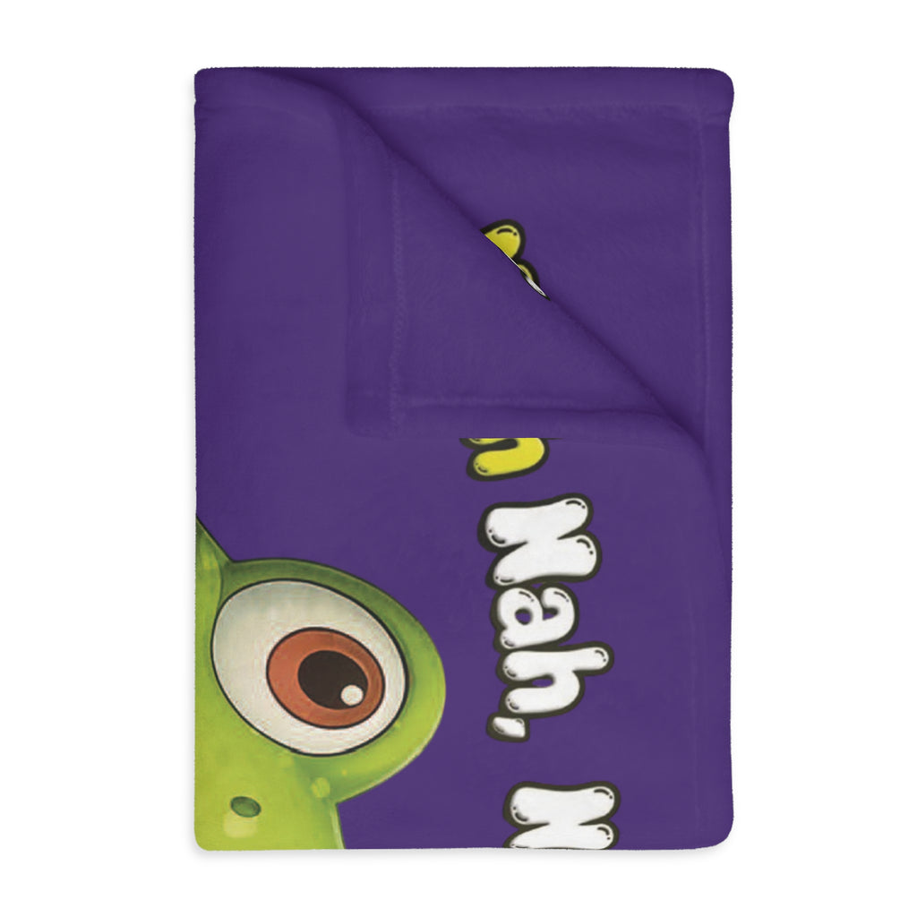 Cute Leelee Running Frog "Nah Nah, Ne Nah Nah" Microfiber Blanket