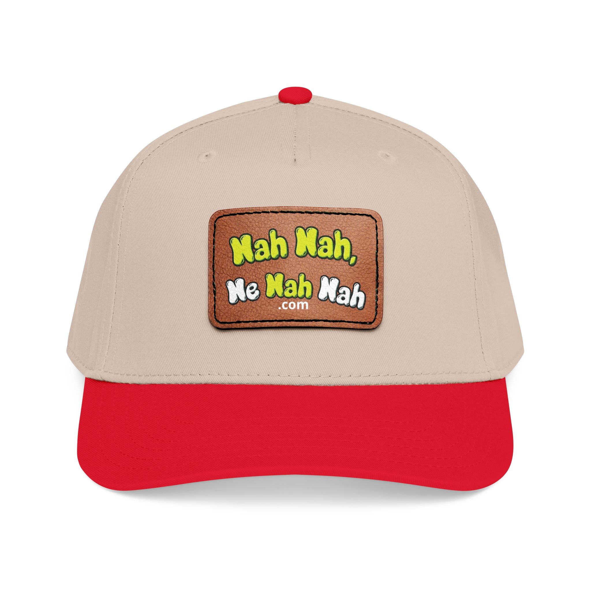 Leather Patch Baseball Cap — "Nah Nah, Ne Nah Nah" Retro Dad Hat