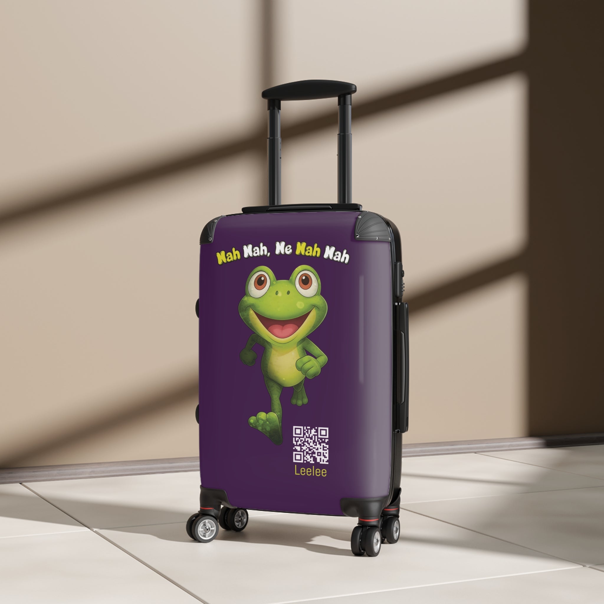 Leelee Running Frog 'Nah Nah, Ne Nah Nah' Carry-On Suitcase — Travel Luggage
