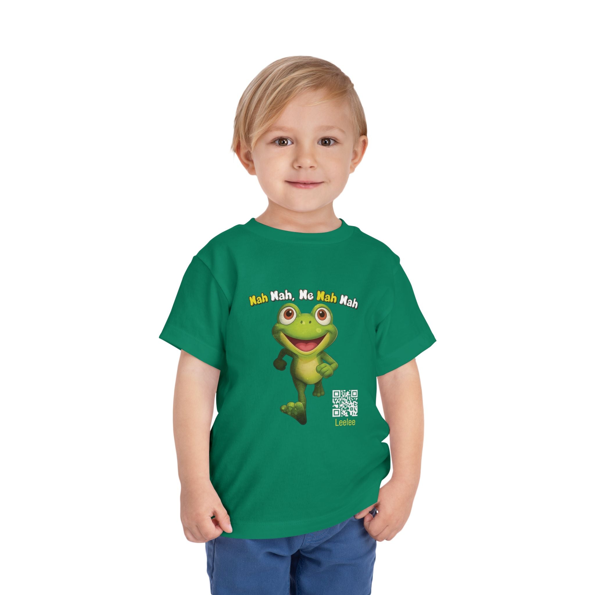 Leelee Running Frog Toddler Tee | Cute Cartoon Frog, Kids Animal Shirt