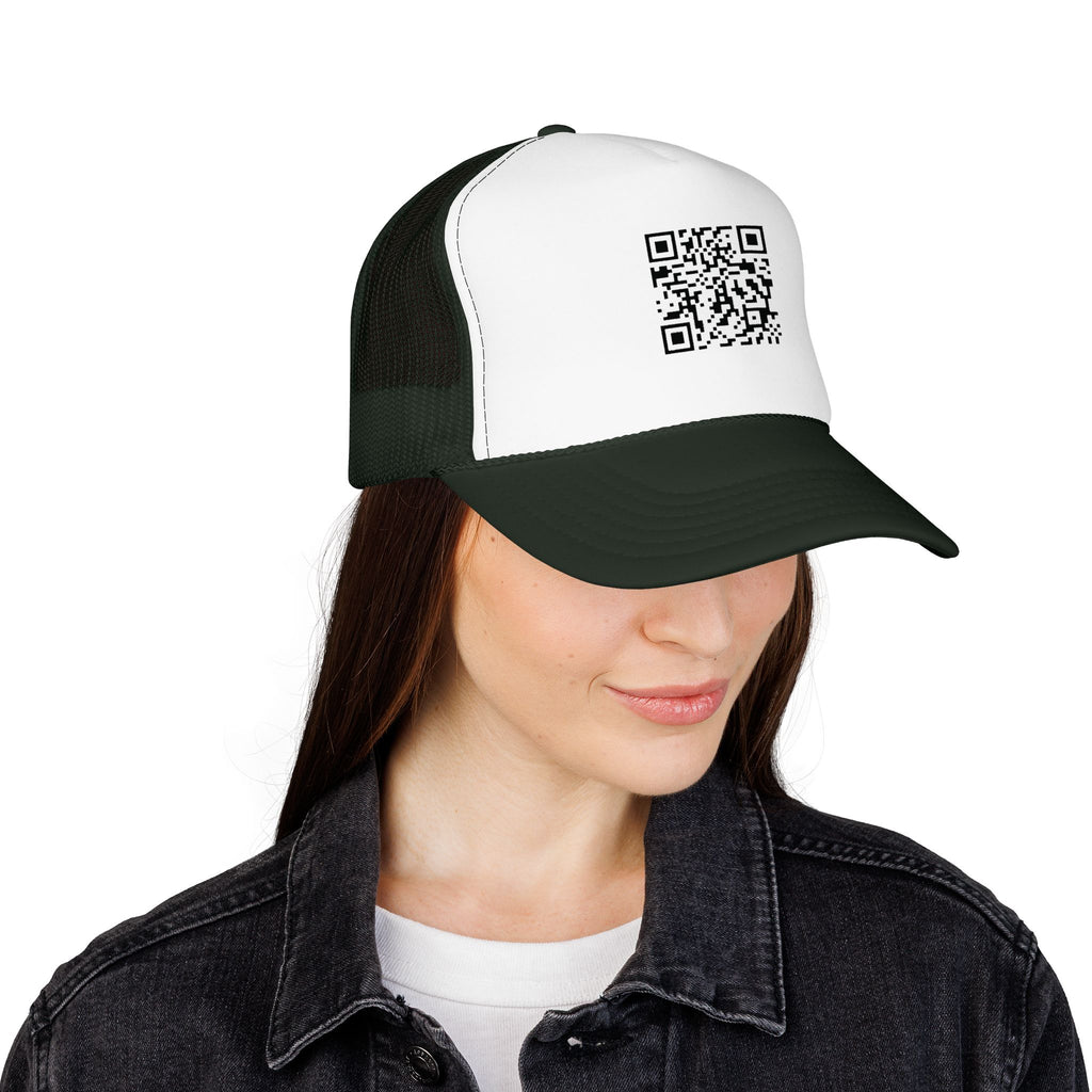 QR Code Trucker Hat — Scanable Tech Graphic Cap