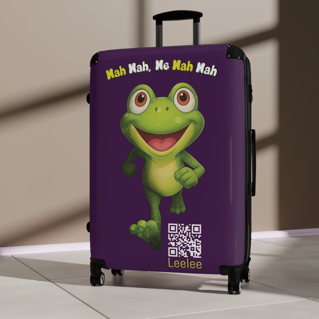 Leelee Running Frog 'Nah Nah, Ne Nah Nah' Carry-On Suitcase — Travel Luggage