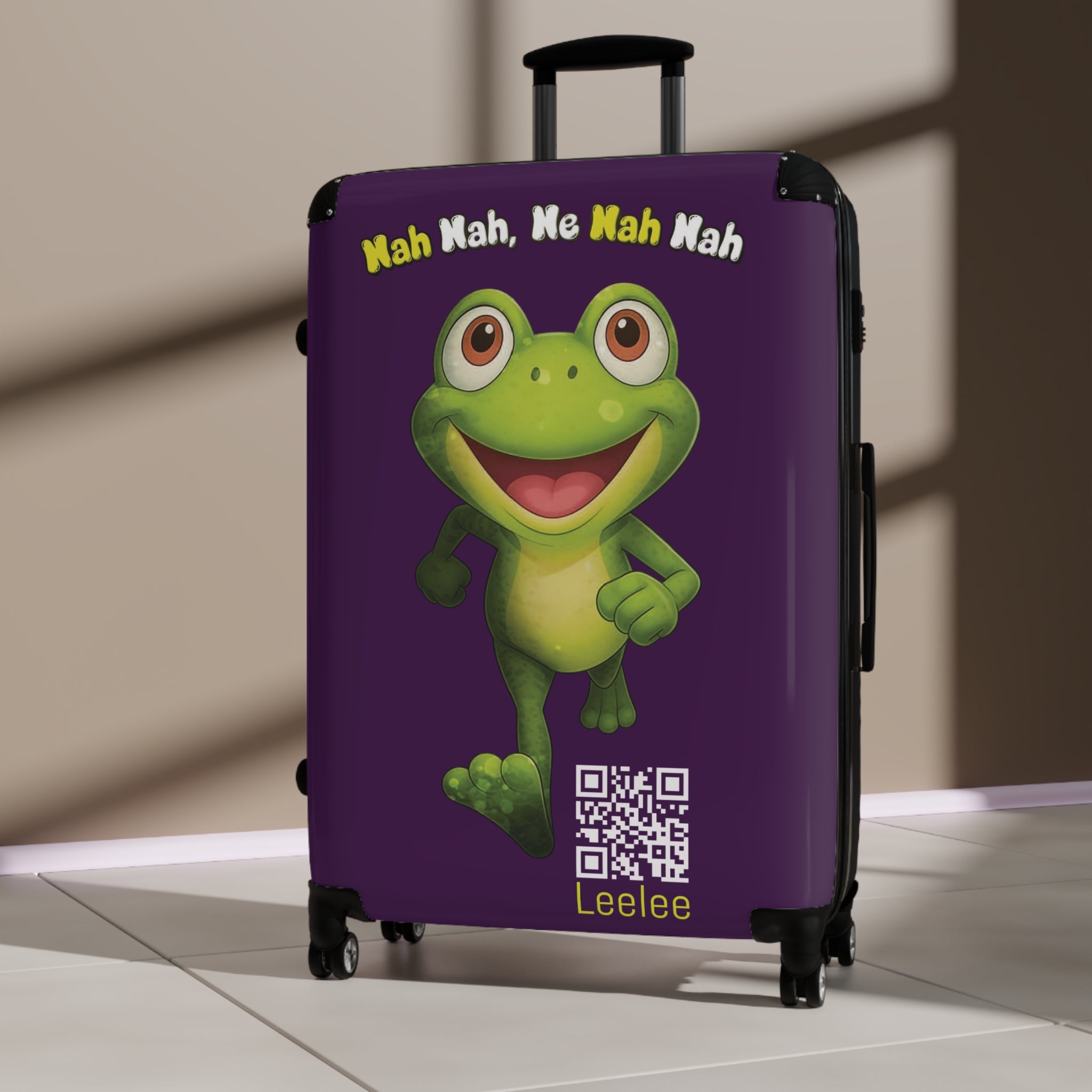 Leelee Running Frog 'Nah Nah, Ne Nah Nah' Carry-On Suitcase — Travel Luggage