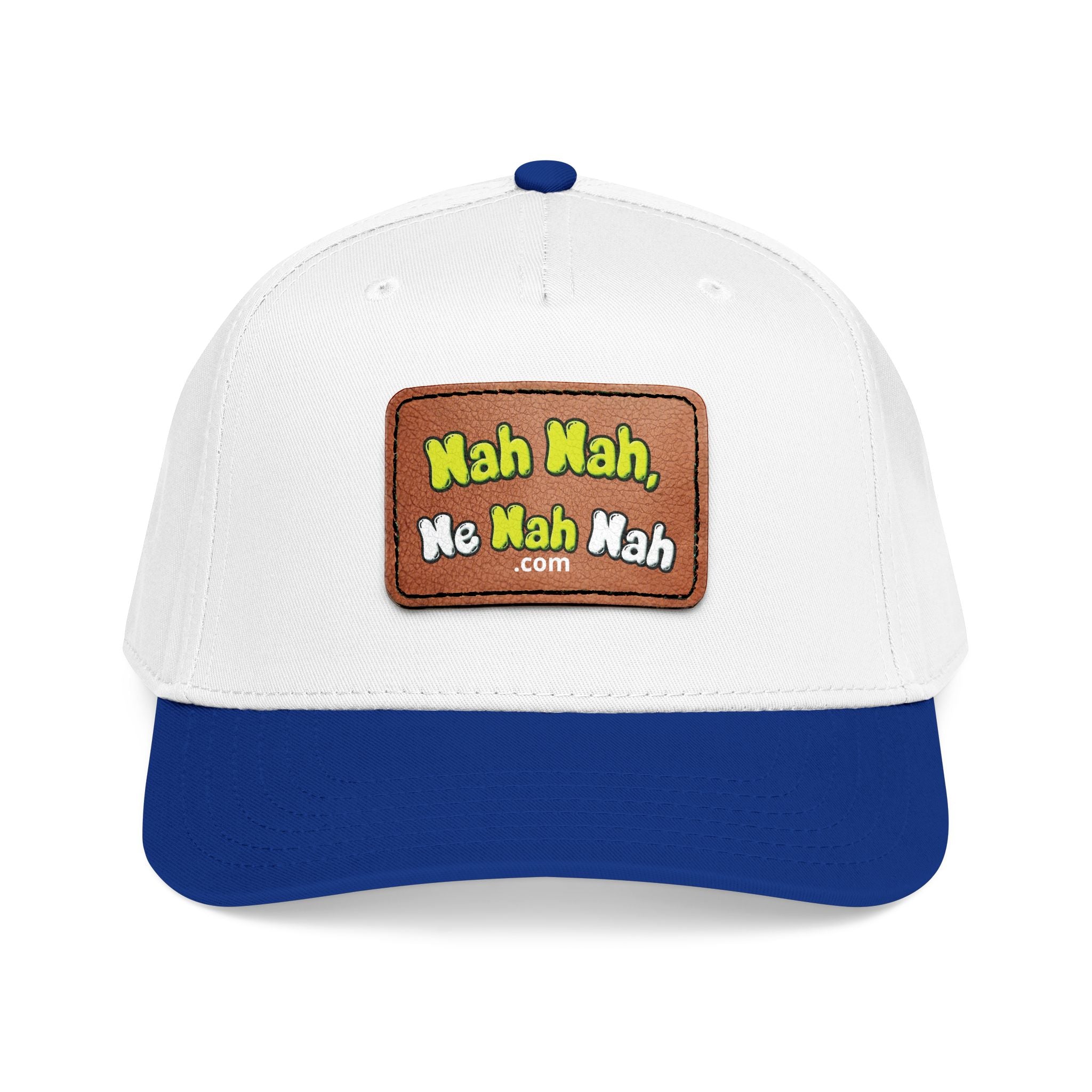 Leather Patch Baseball Cap — "Nah Nah, Ne Nah Nah" Retro Dad Hat