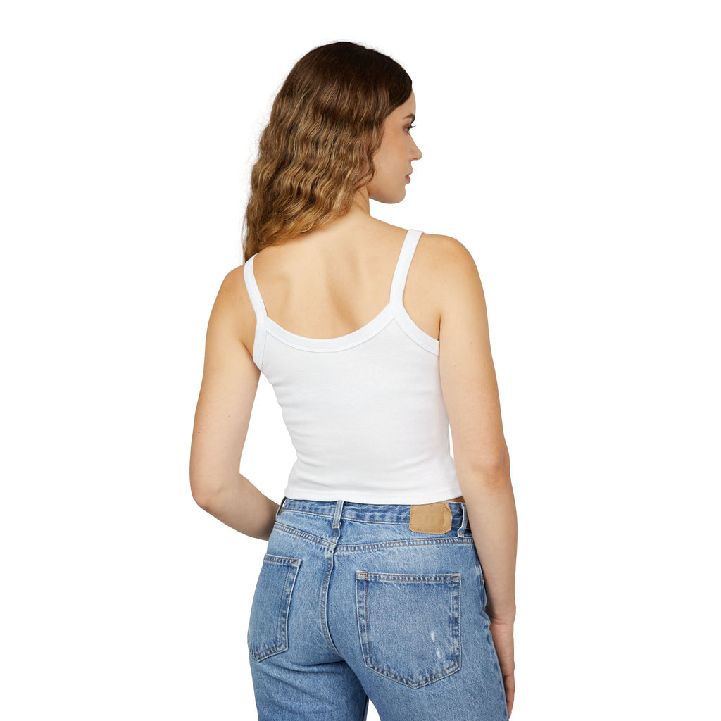 Leelee Running Frog Cropped Tank — "Nah Nah Ne Nah Nah" Cute Frog Graphic Spaghetti Strap Top