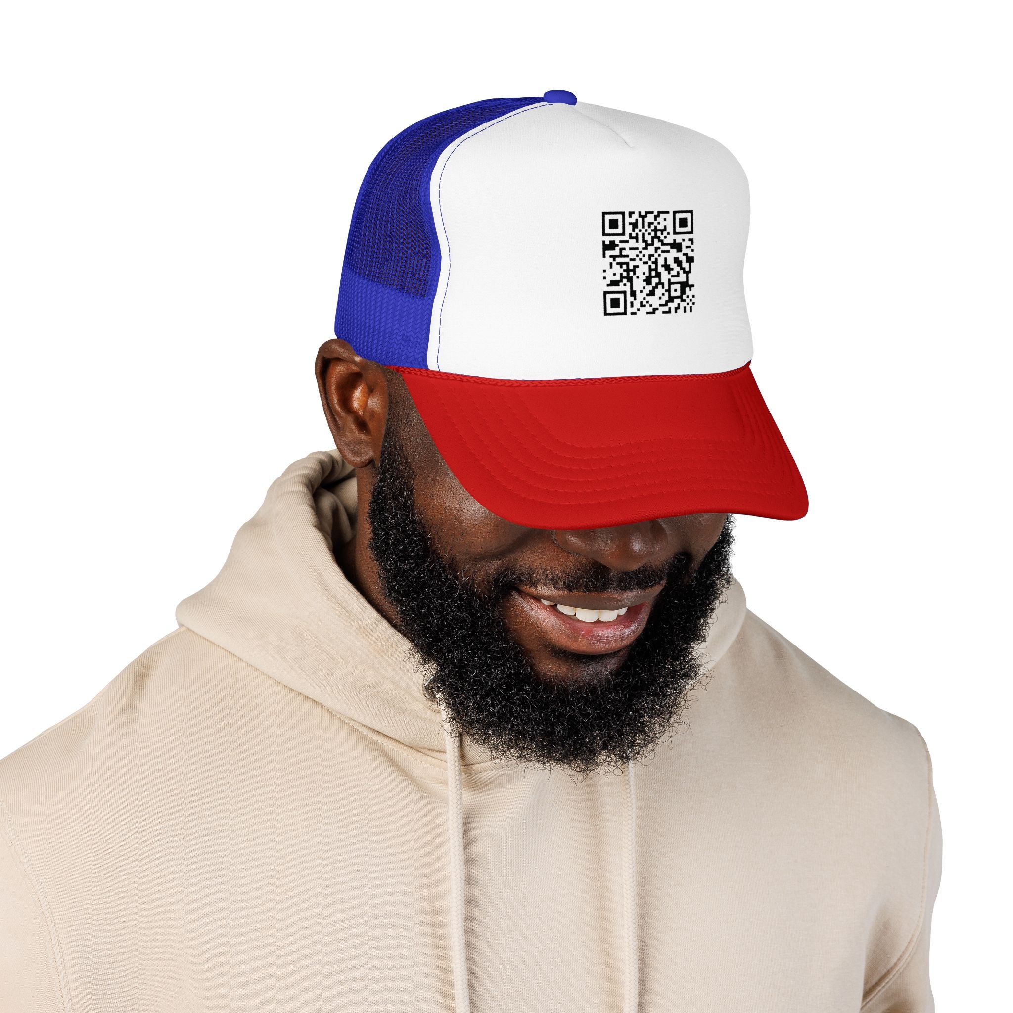 QR Code Trucker Hat — Scanable Tech Graphic Cap