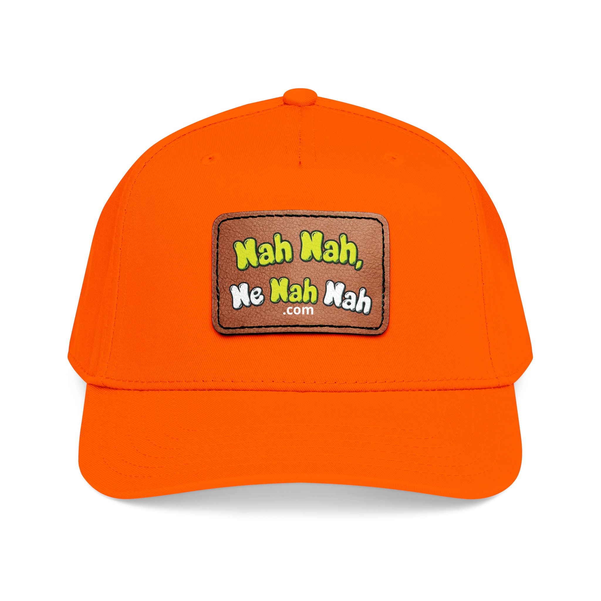 Leather Patch Baseball Cap — "Nah Nah, Ne Nah Nah" Retro Dad Hat