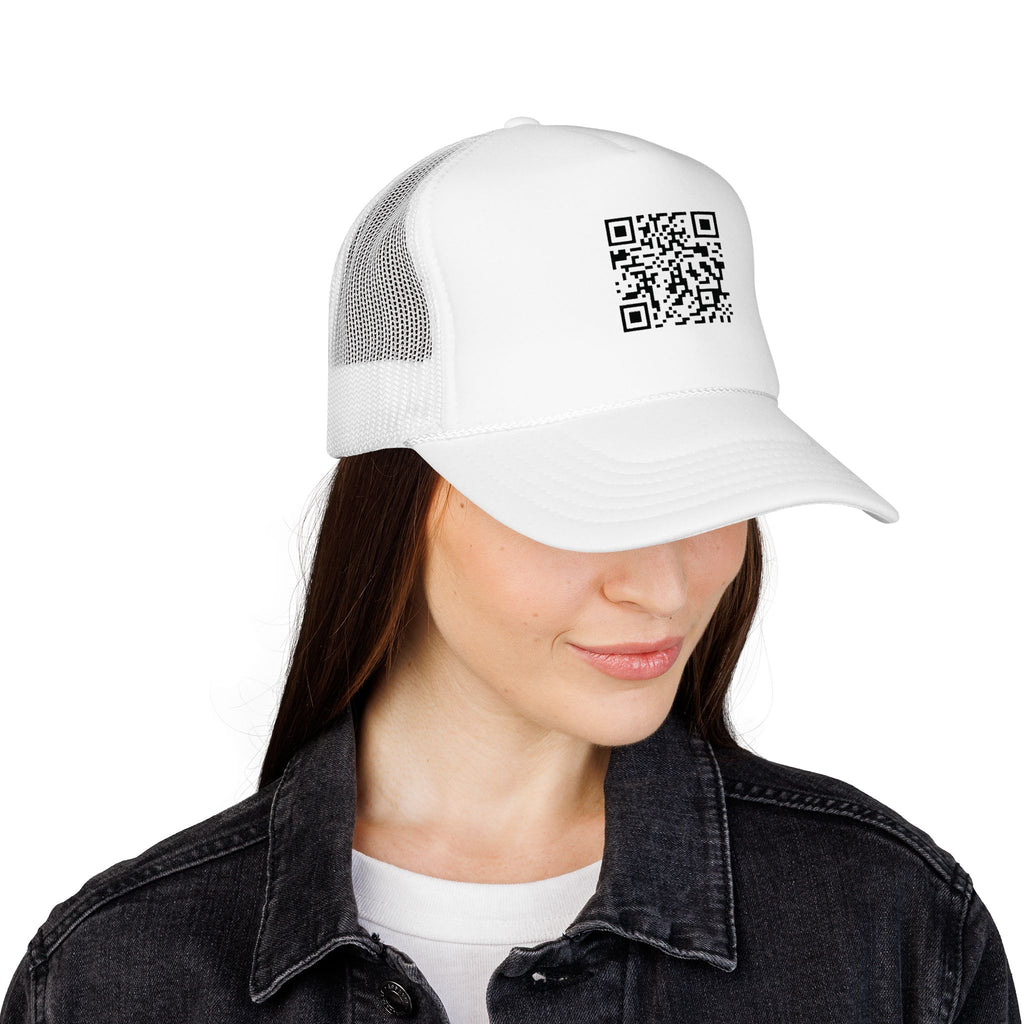 QR Code Trucker Hat — Scanable Tech Graphic Cap