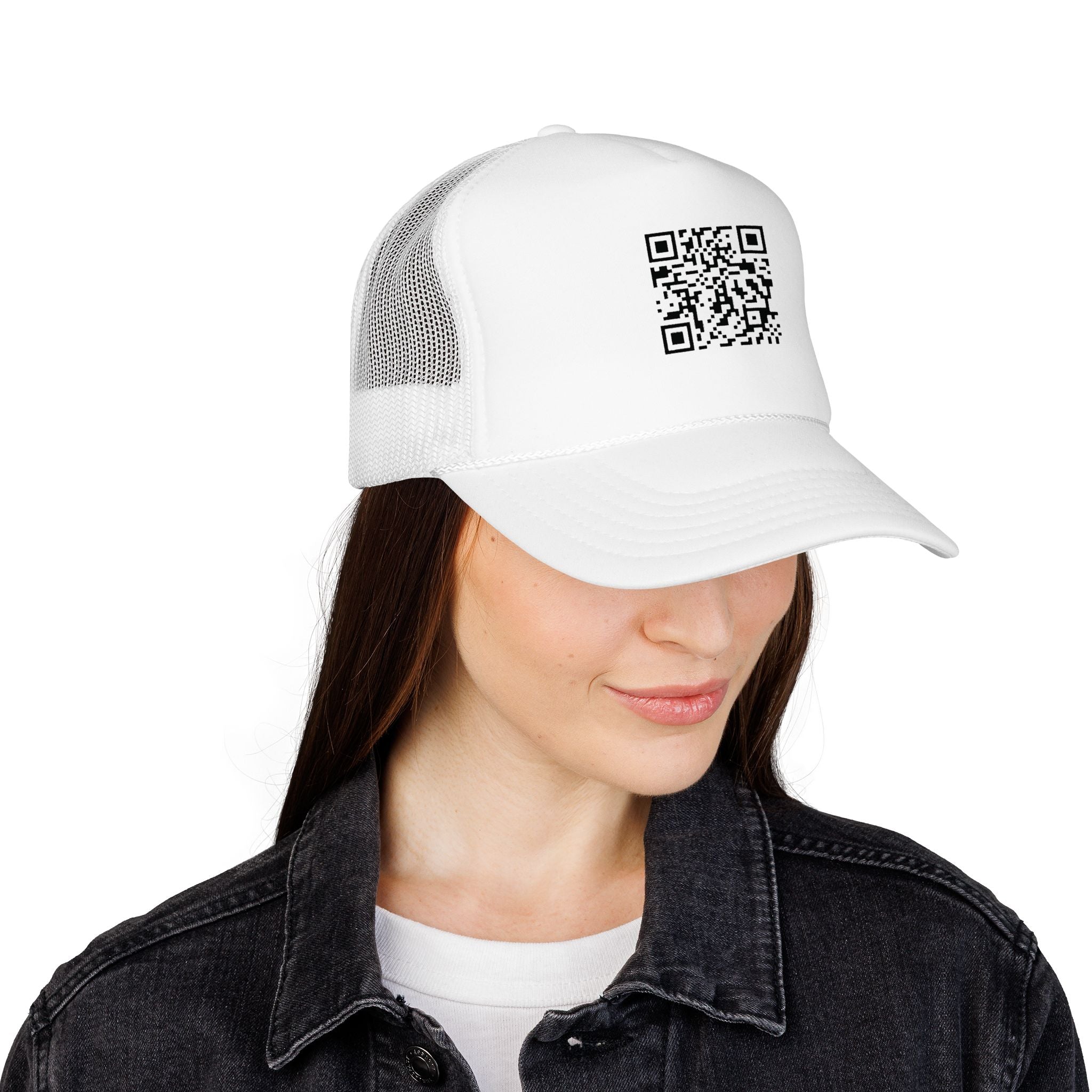 QR Code Trucker Hat — Scanable Tech Graphic Cap
