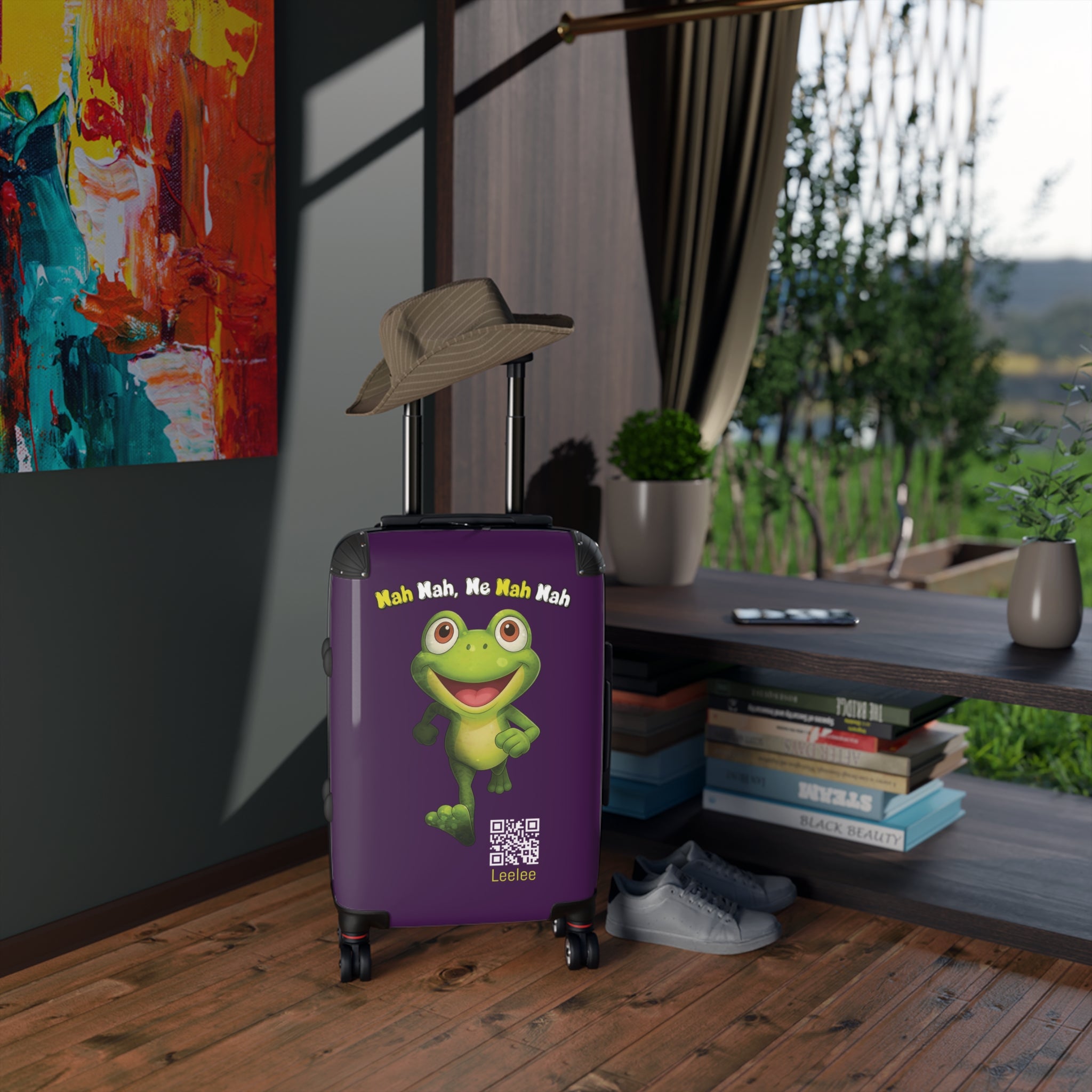 Leelee Running Frog 'Nah Nah, Ne Nah Nah' Carry-On Suitcase — Travel Luggage