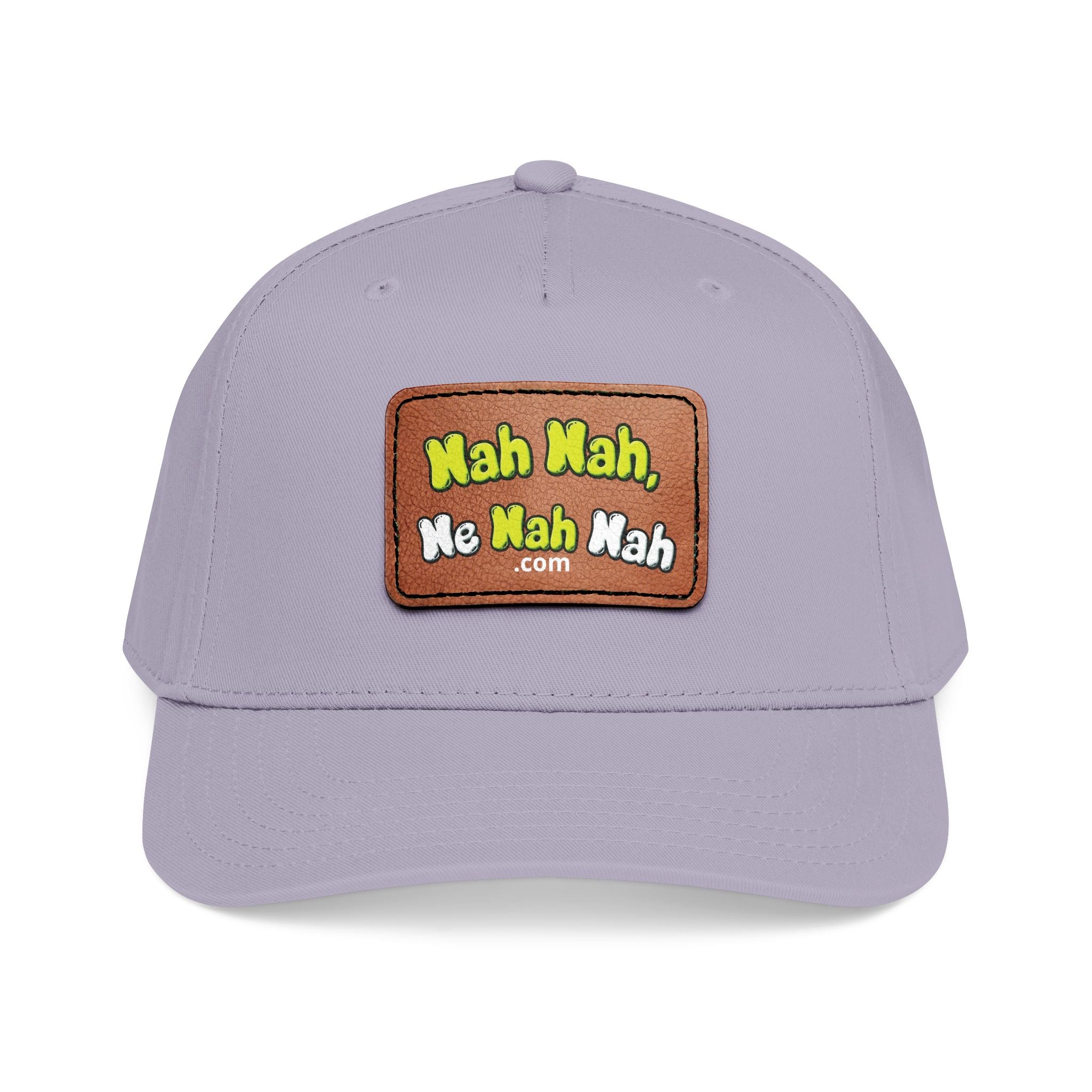 Leather Patch Baseball Cap — "Nah Nah, Ne Nah Nah" Retro Dad Hat