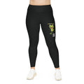 Leelee Inspired Plus Size Leggings (Black) — Cute Smiling Leelee Running Frog Graphic Leggings