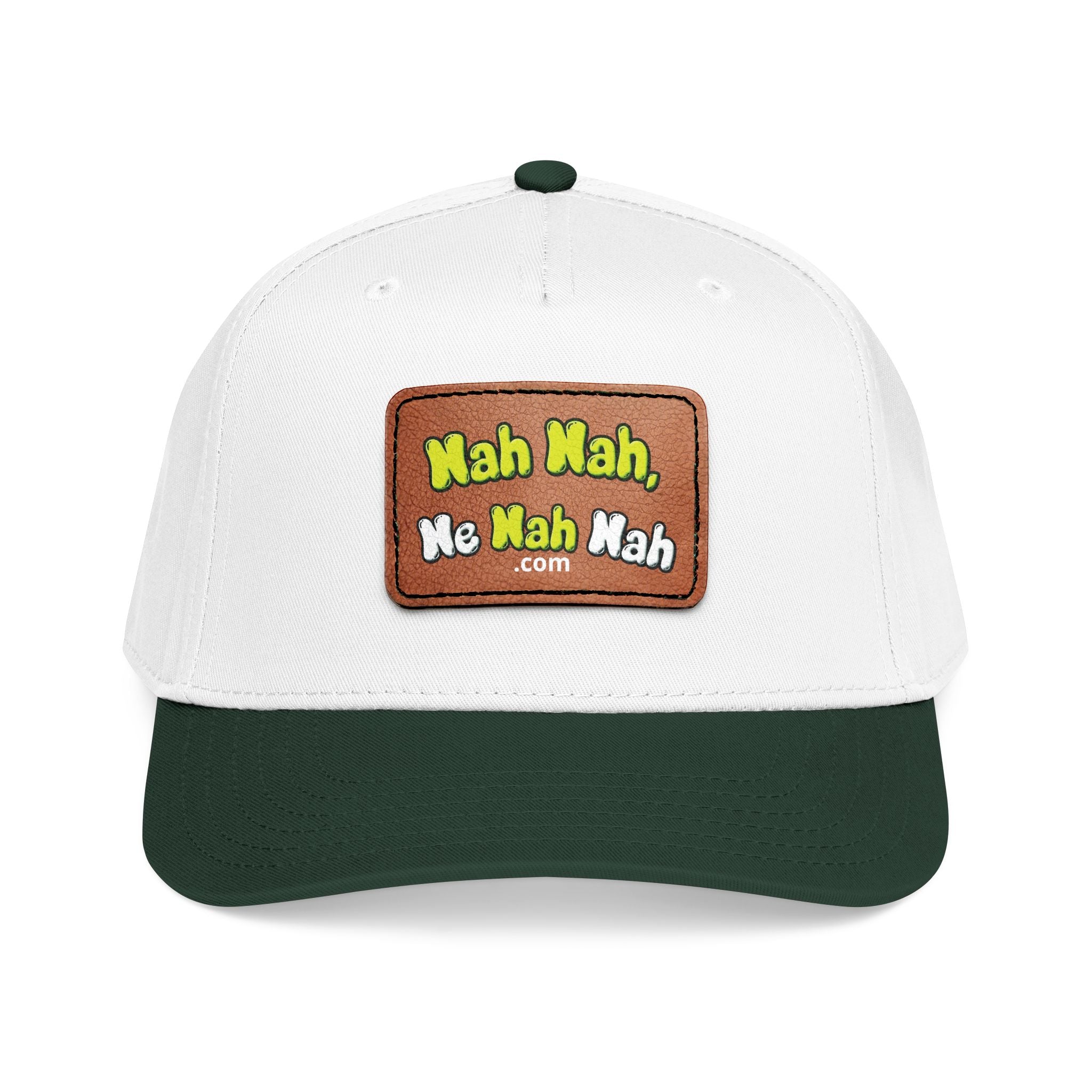 Leather Patch Baseball Cap — "Nah Nah, Ne Nah Nah" Retro Dad Hat