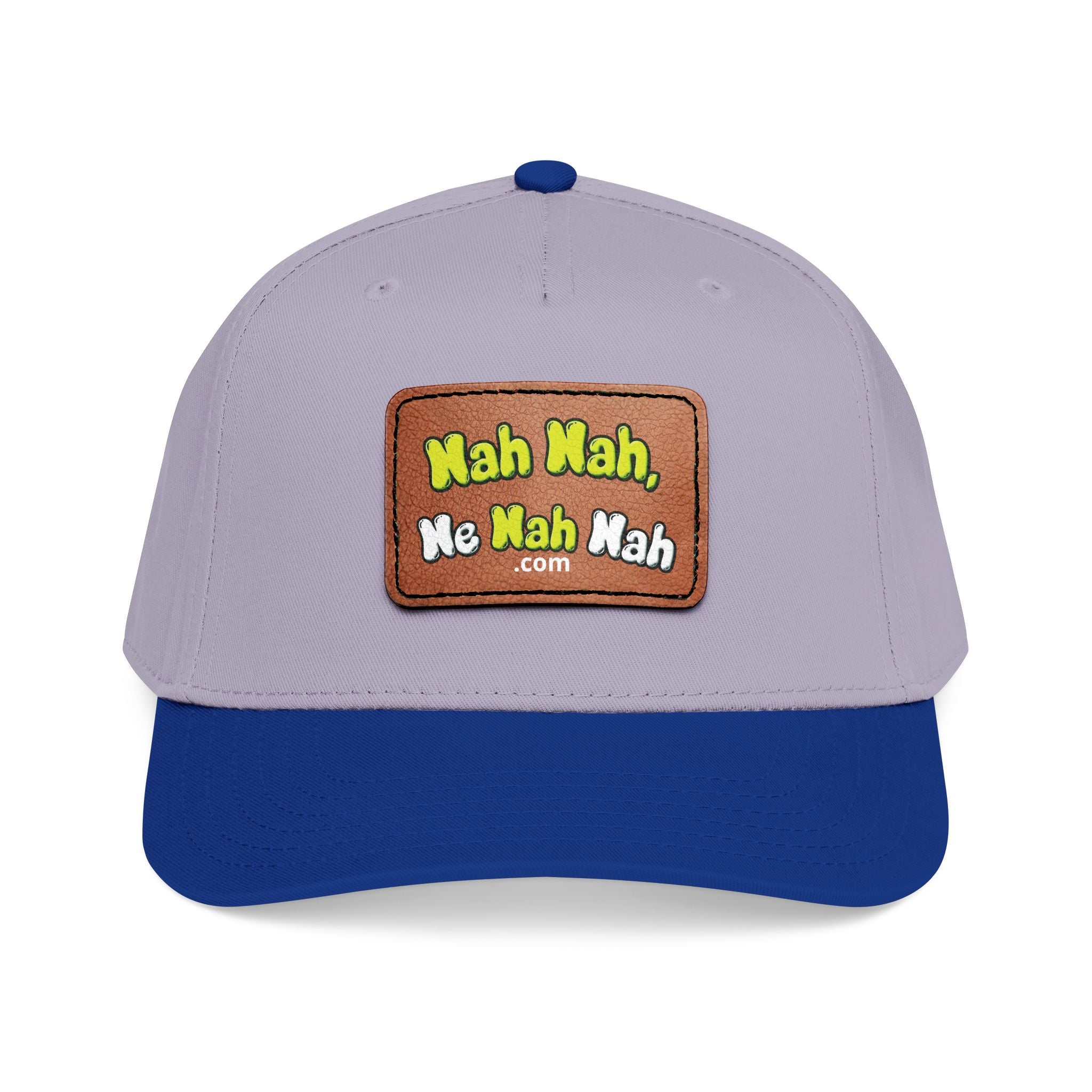 Leather Patch Baseball Cap — "Nah Nah, Ne Nah Nah" Retro Dad Hat