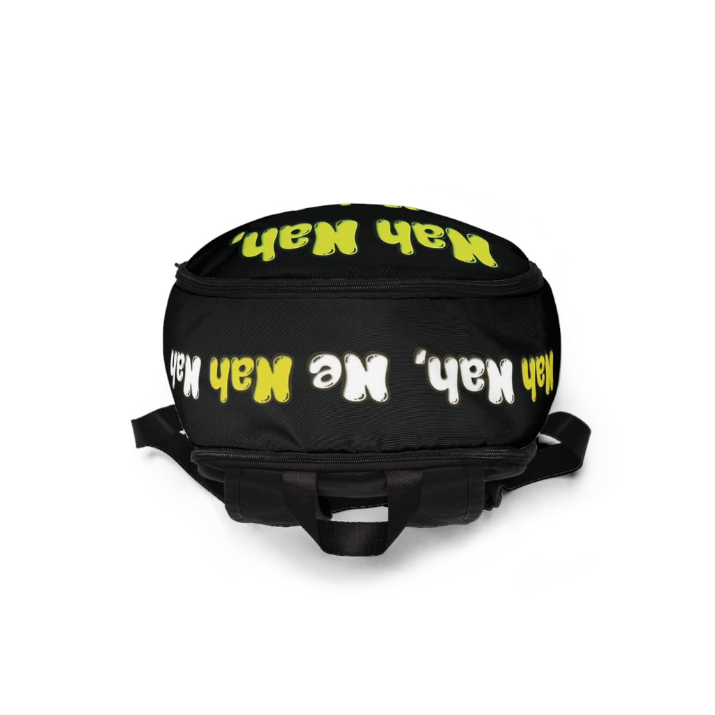 Black Backpack — "Nah Nah, Ne Nah Nah" Frog Print Kids Backpack