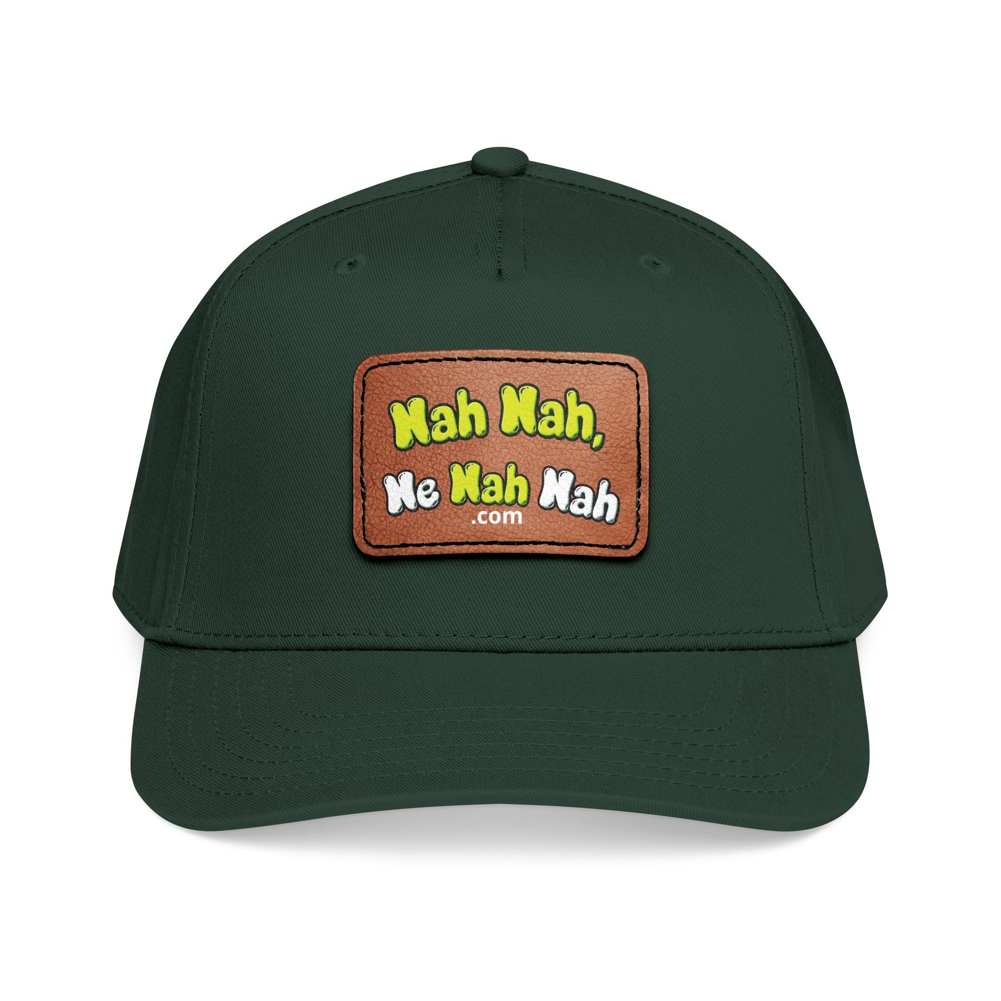 Leather Patch Baseball Cap — "Nah Nah, Ne Nah Nah" Retro Dad Hat