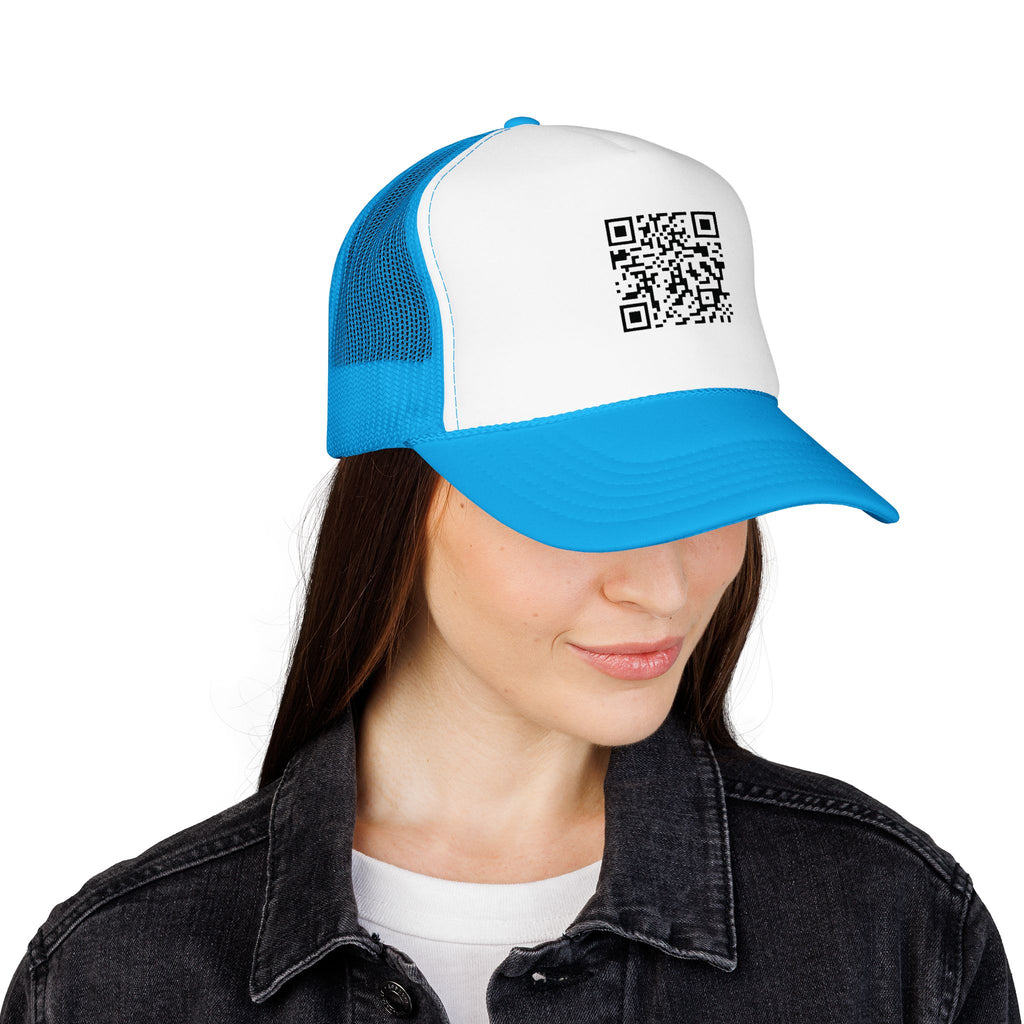QR Code Trucker Hat — Scanable Tech Graphic Cap