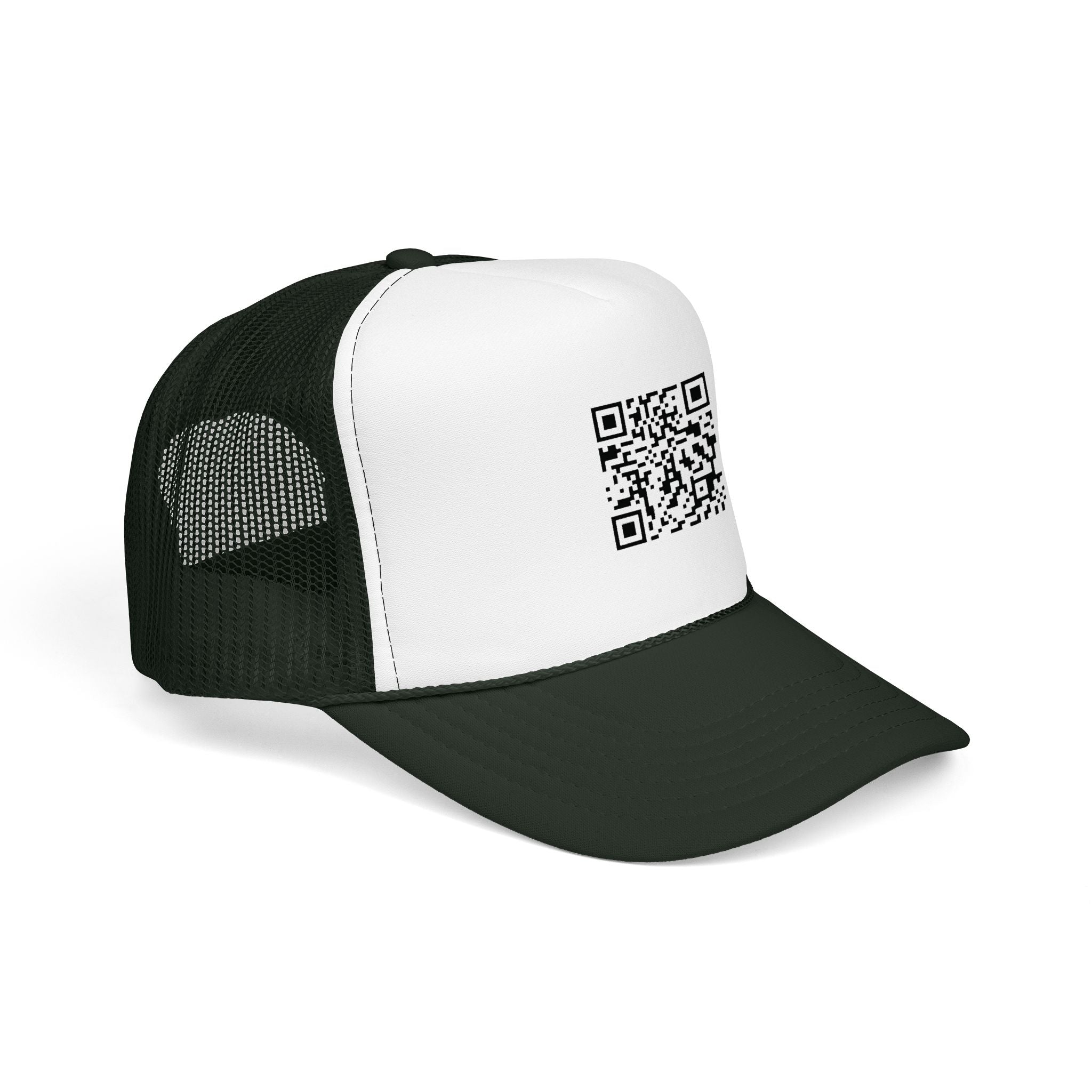 QR Code Trucker Hat — Scanable Tech Graphic Cap